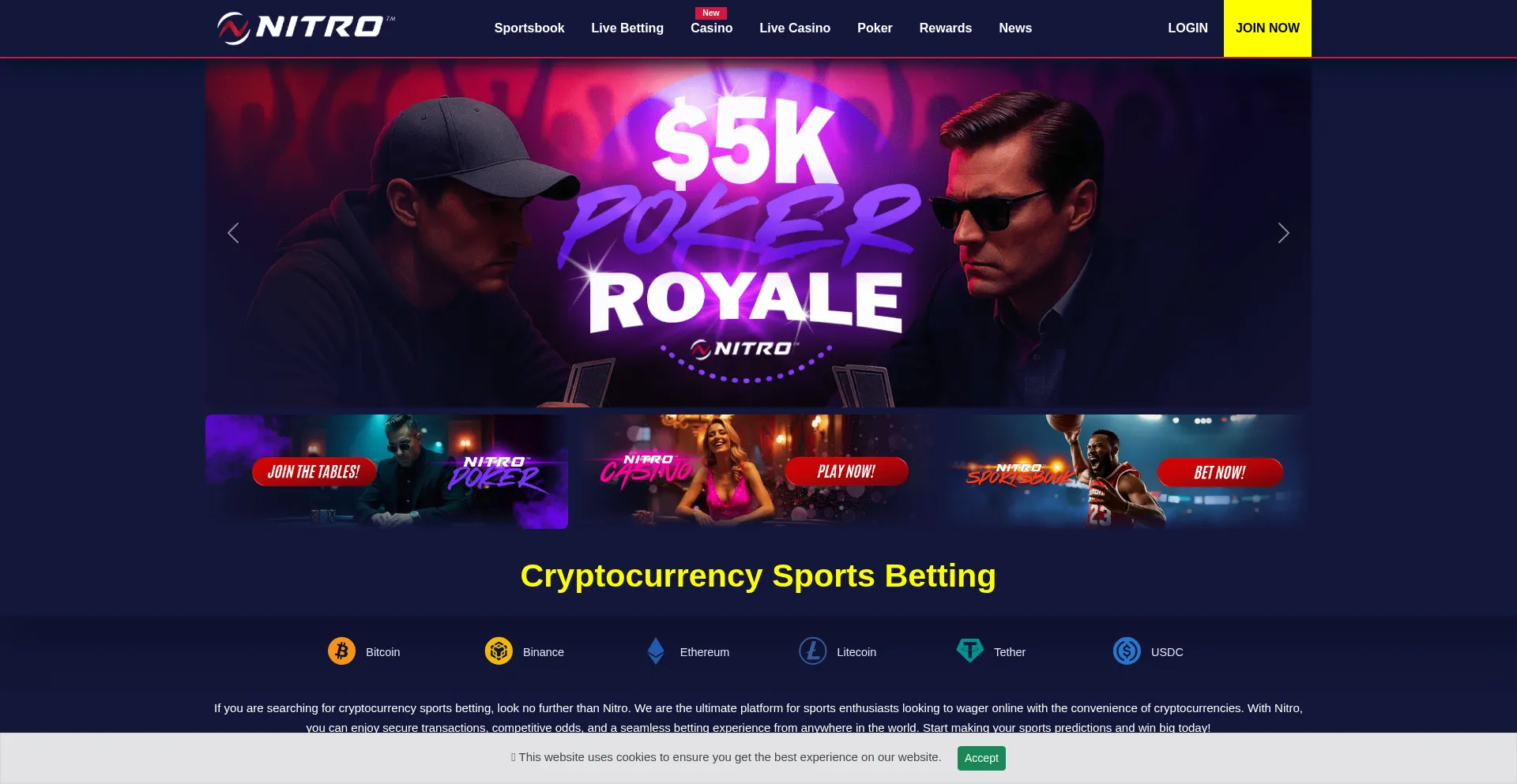 Website screenshot of Nitrobetting.eu