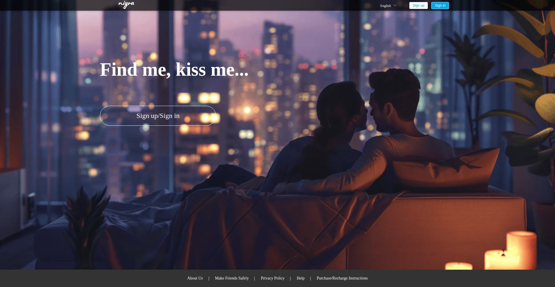 Website screenshot of Niyoa.com