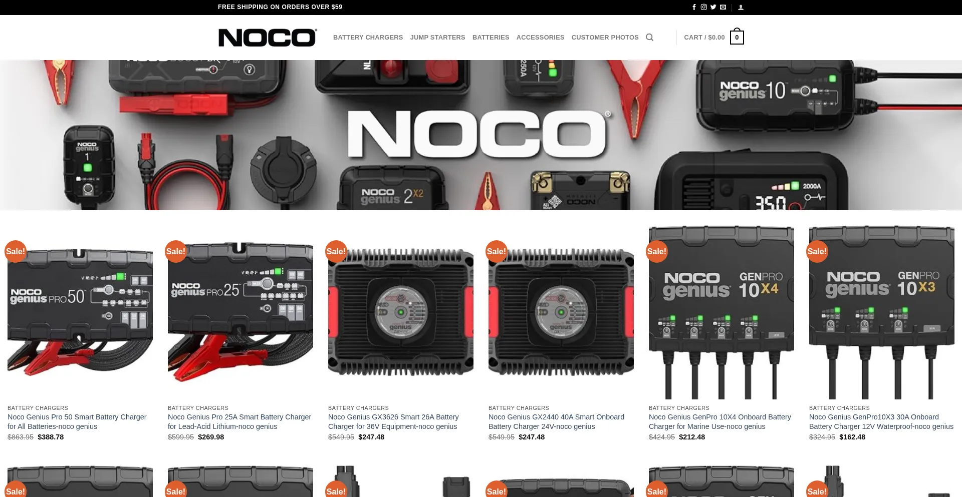 Website screenshot of Nocooutlet.com