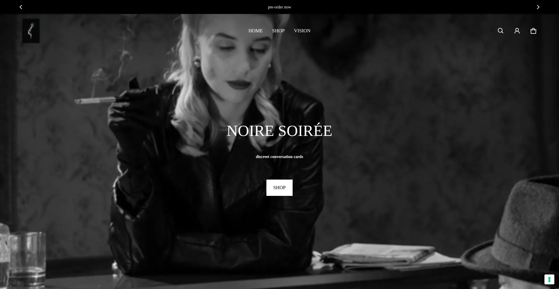 Website screenshot of Noiresoiree.com
