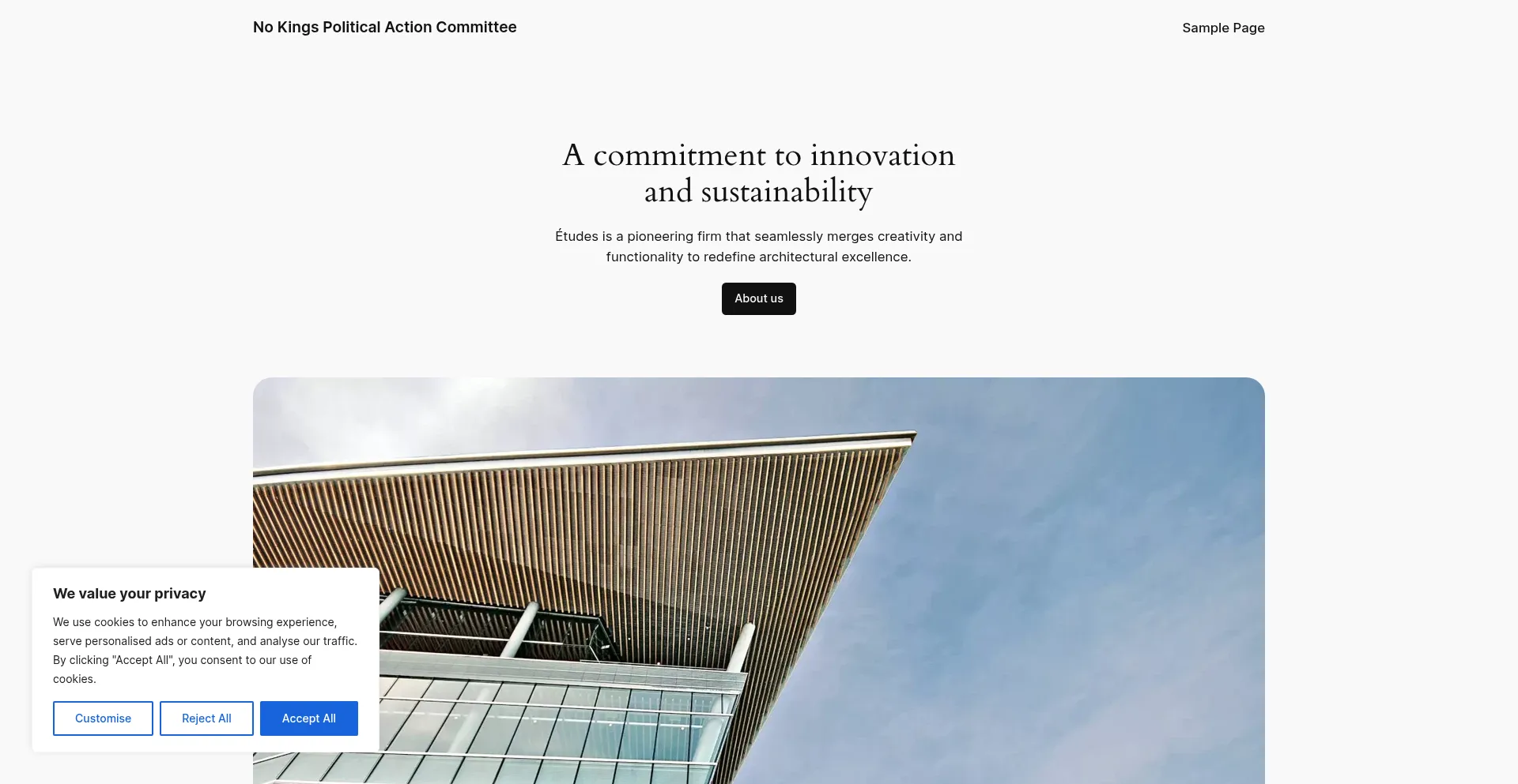 Website screenshot of Nokingspac.com