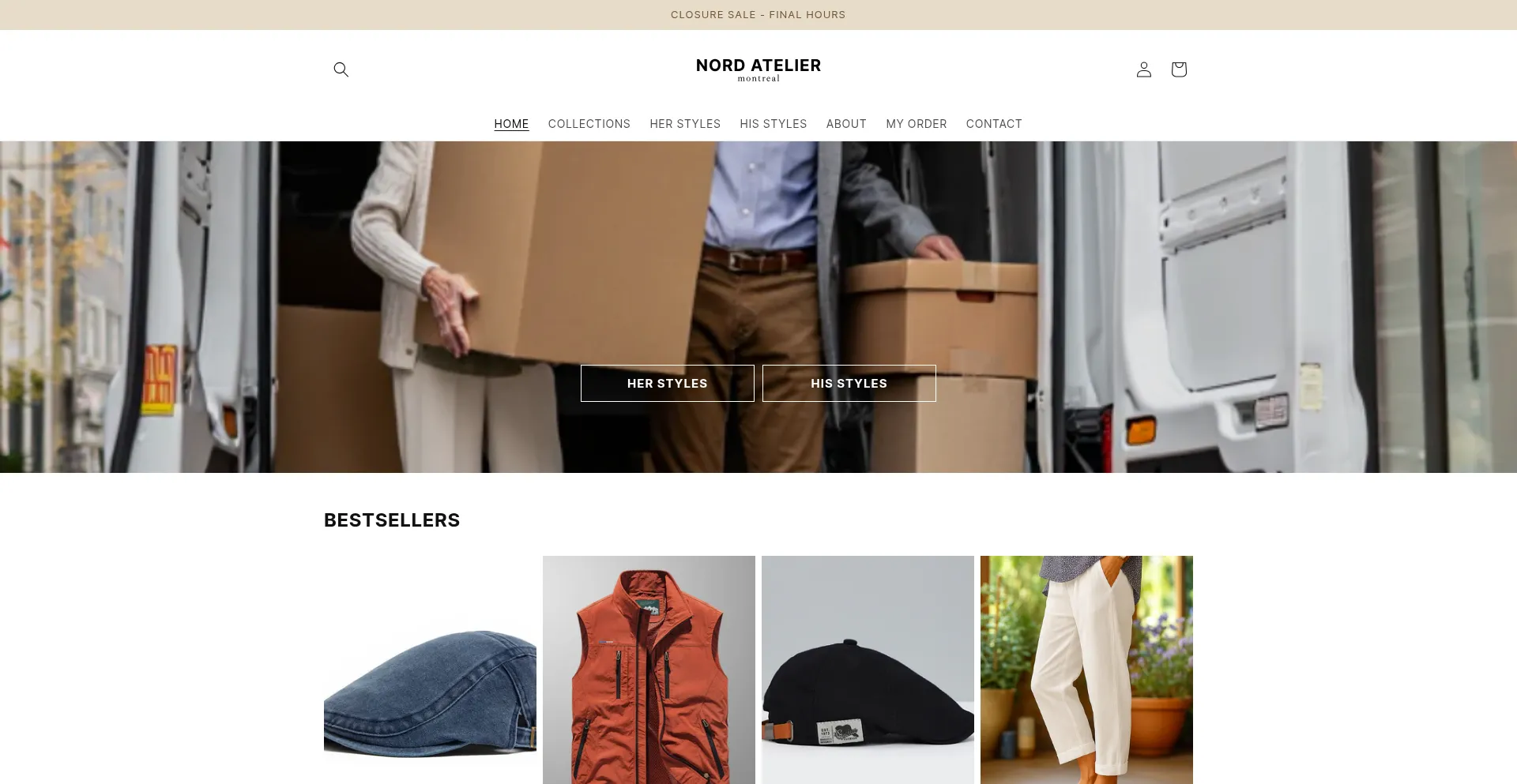 Website screenshot of Nordatelier.ca