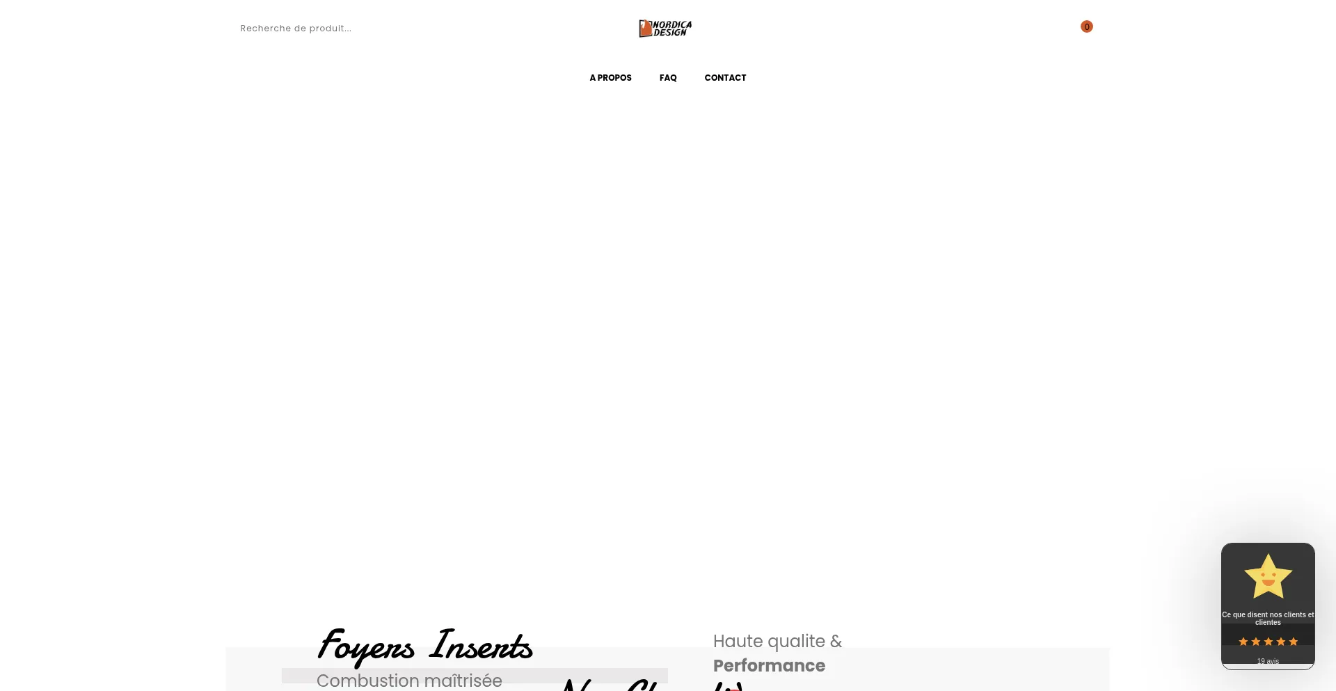 Website screenshot of Nordica-design.fr