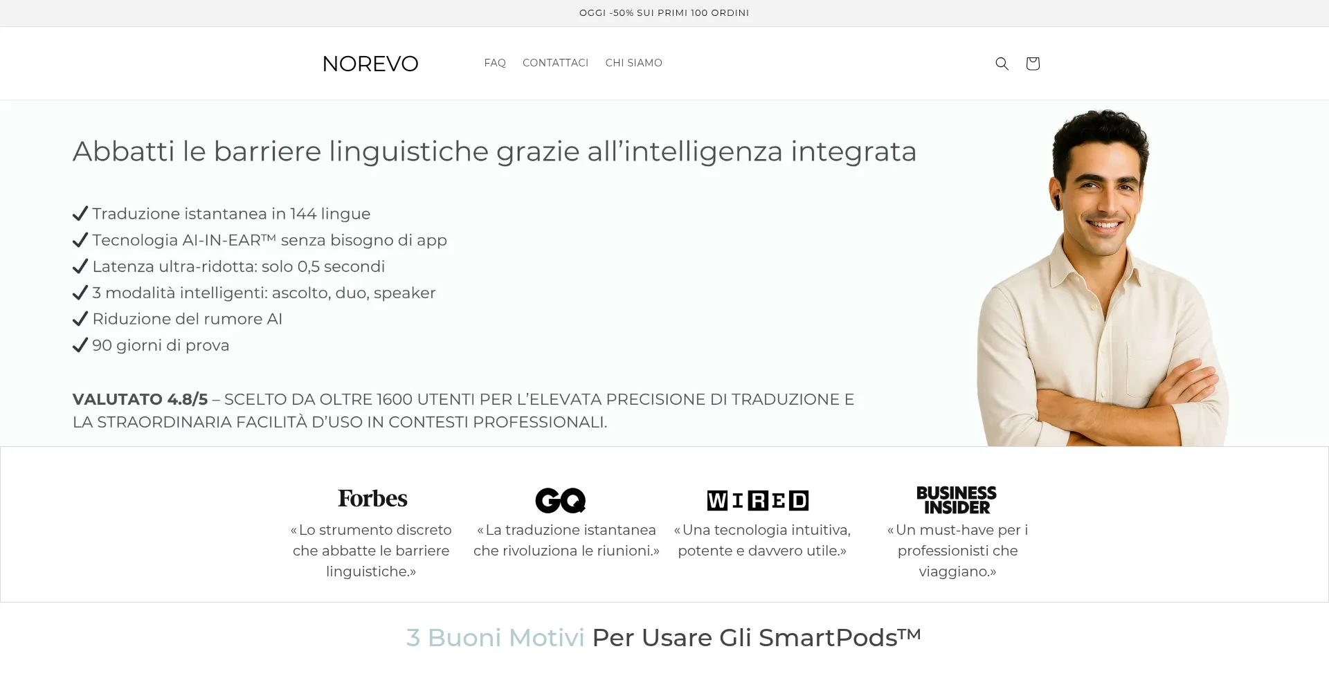 Website screenshot of Norevo.co