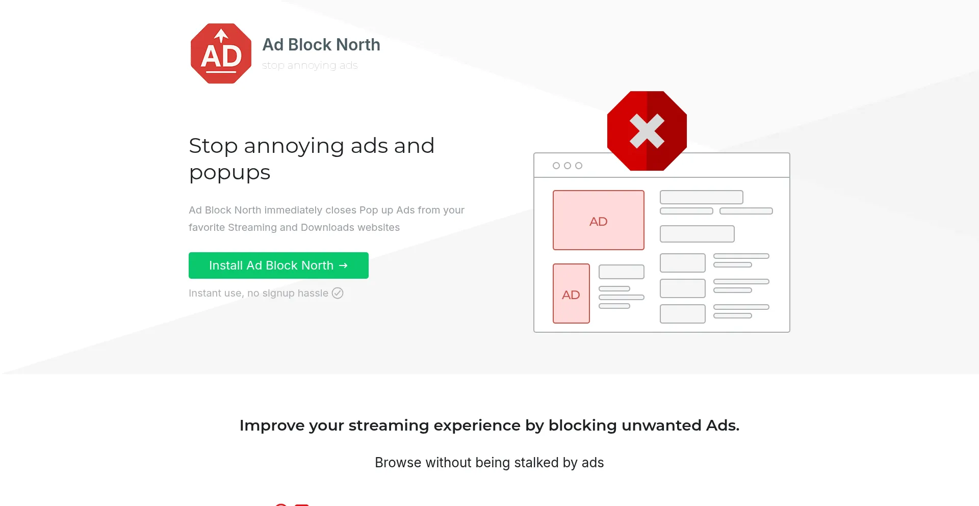 Website screenshot of North-verification.com