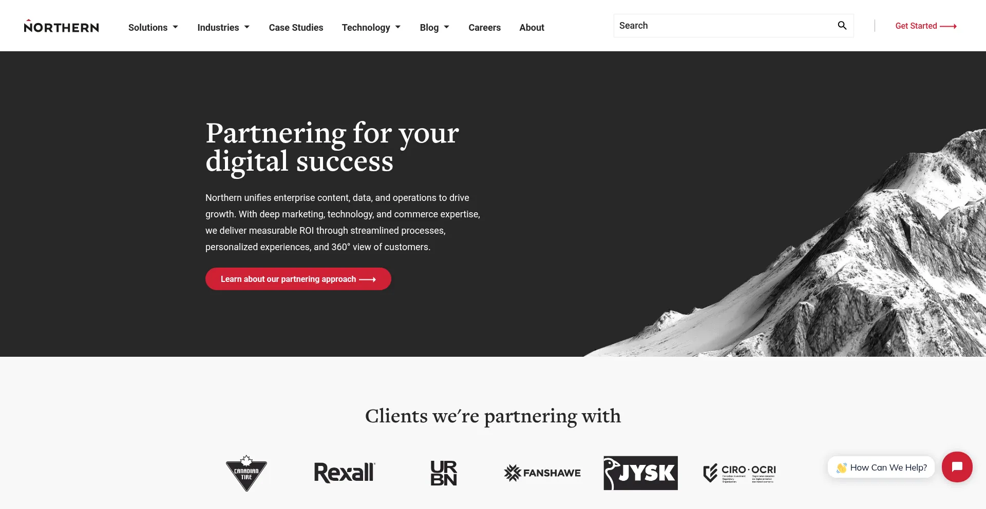 Website screenshot of Northern.co