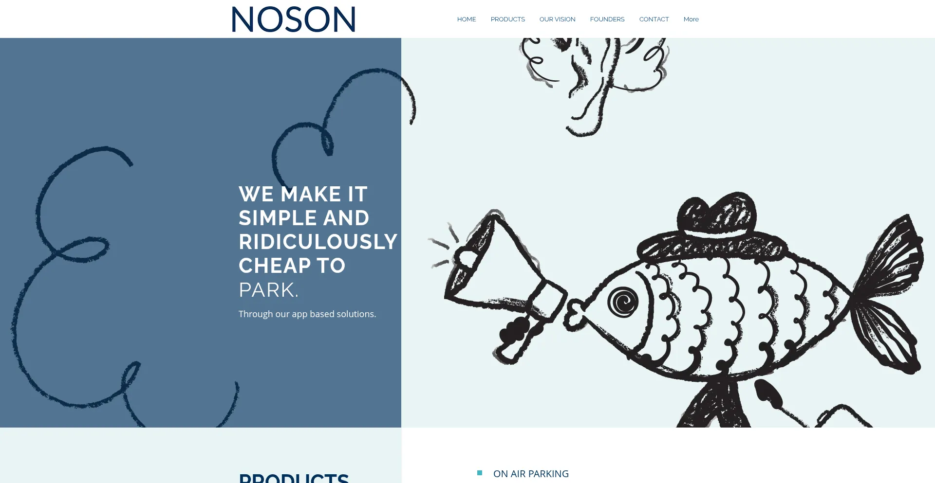 Website screenshot of Noson.io