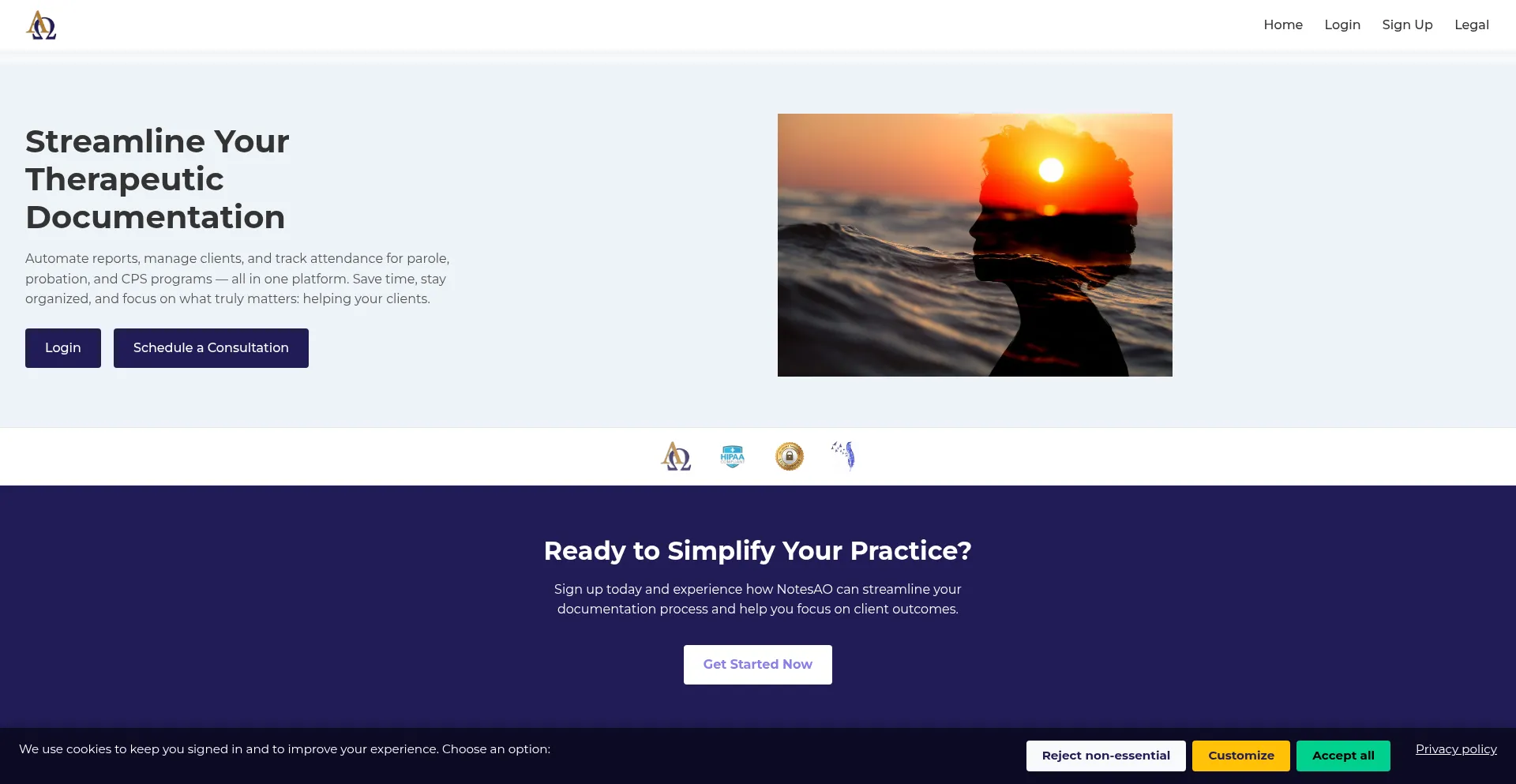 Notesao.com Screenshot