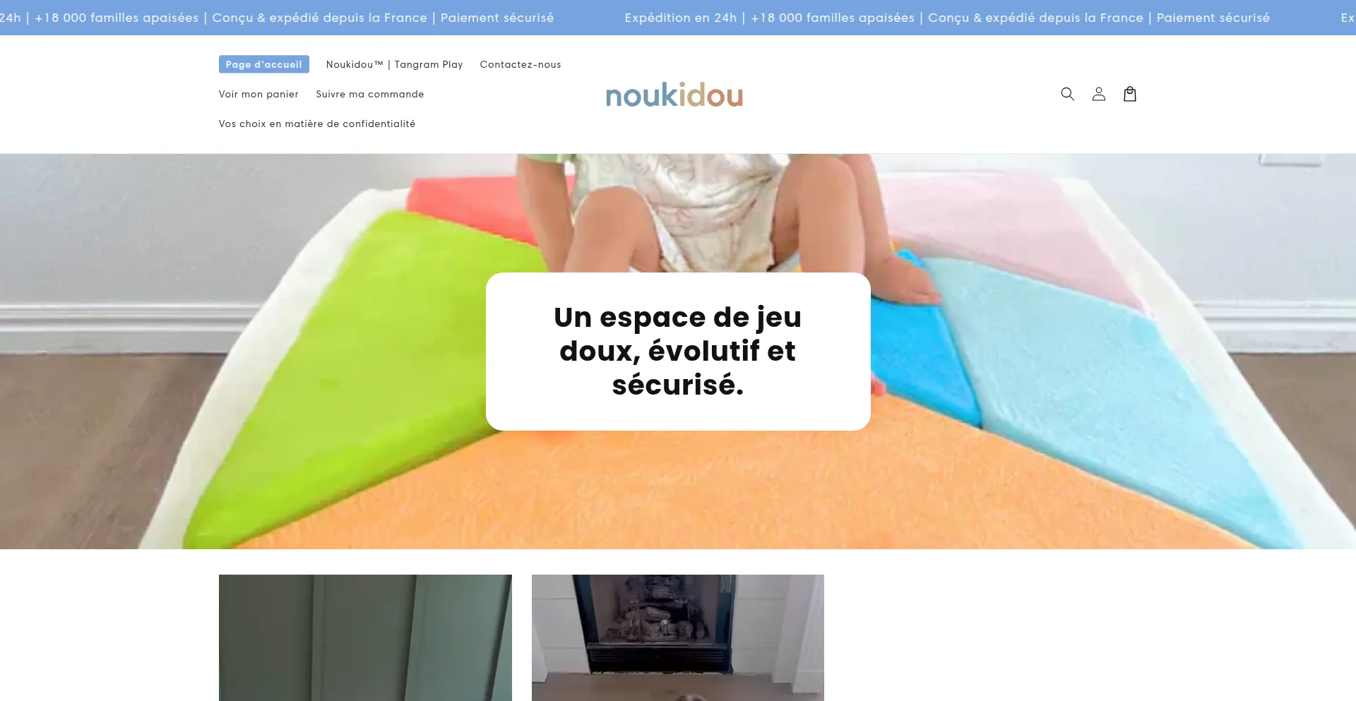 Website screenshot of Noukidou.com