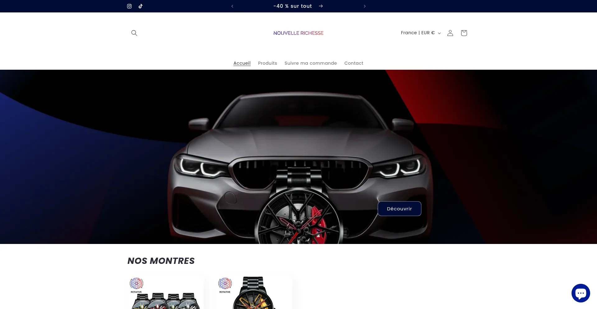 Website screenshot of Nouvellerichesse.fr