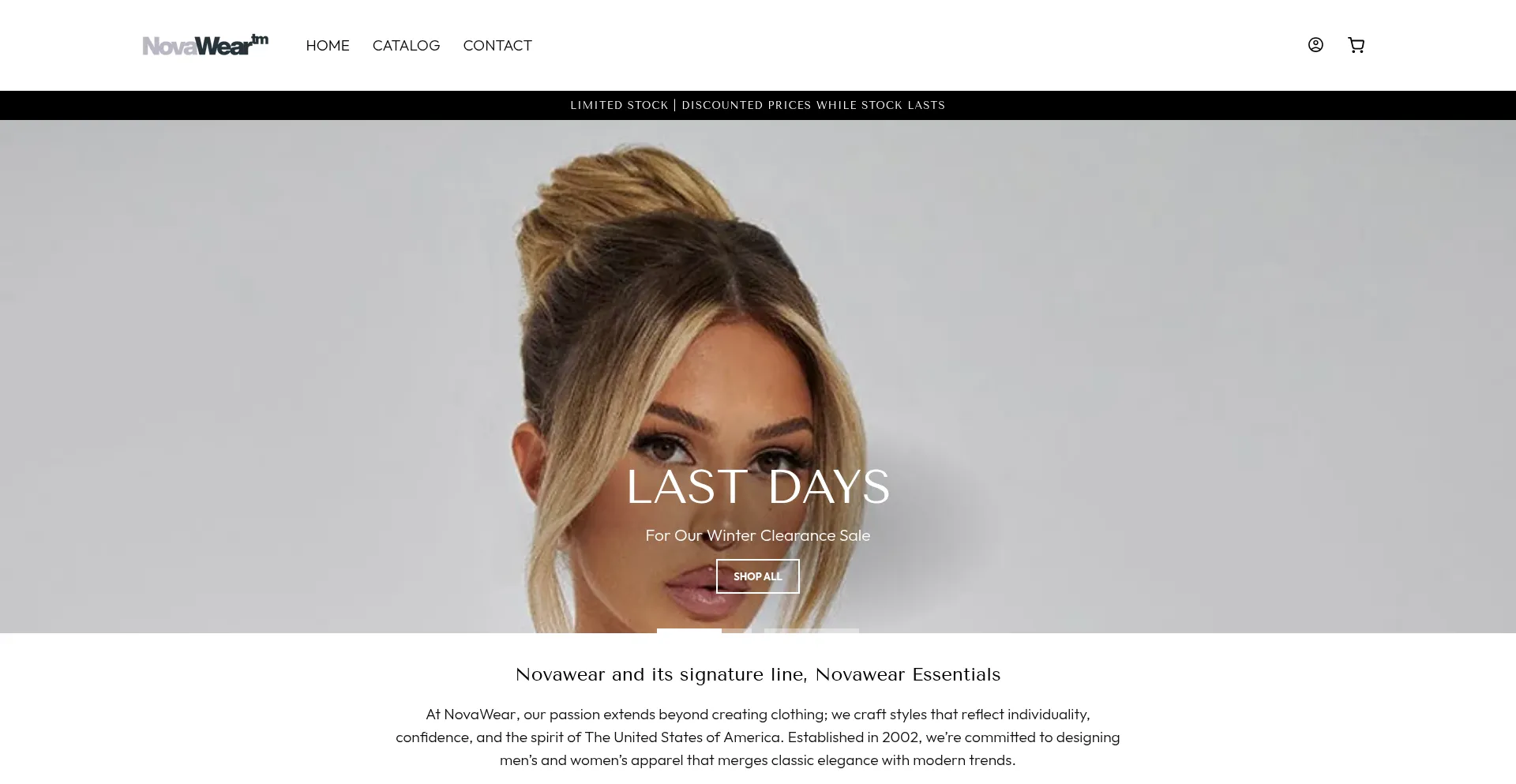 Novawear10.com Screenshot