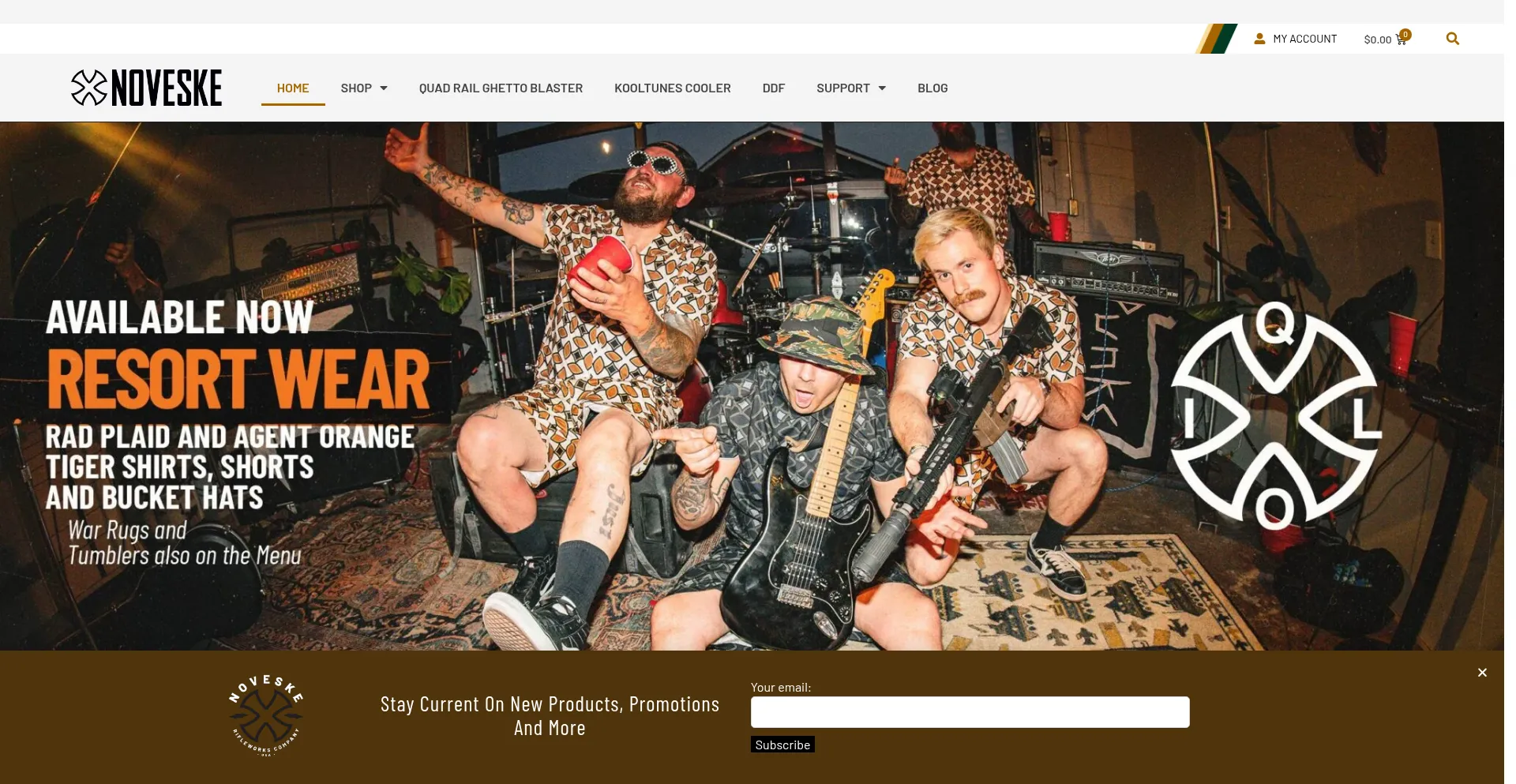 Website screenshot of Noveske.com