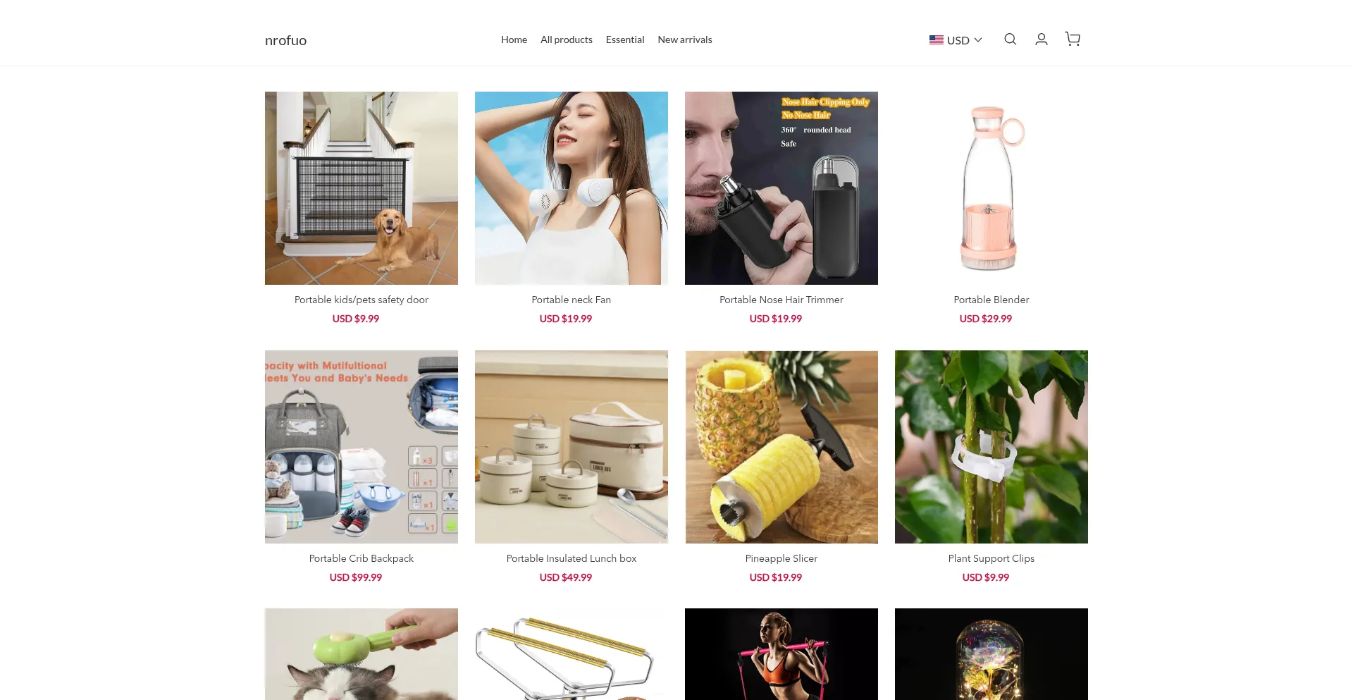 Website screenshot of Nrofuo.com