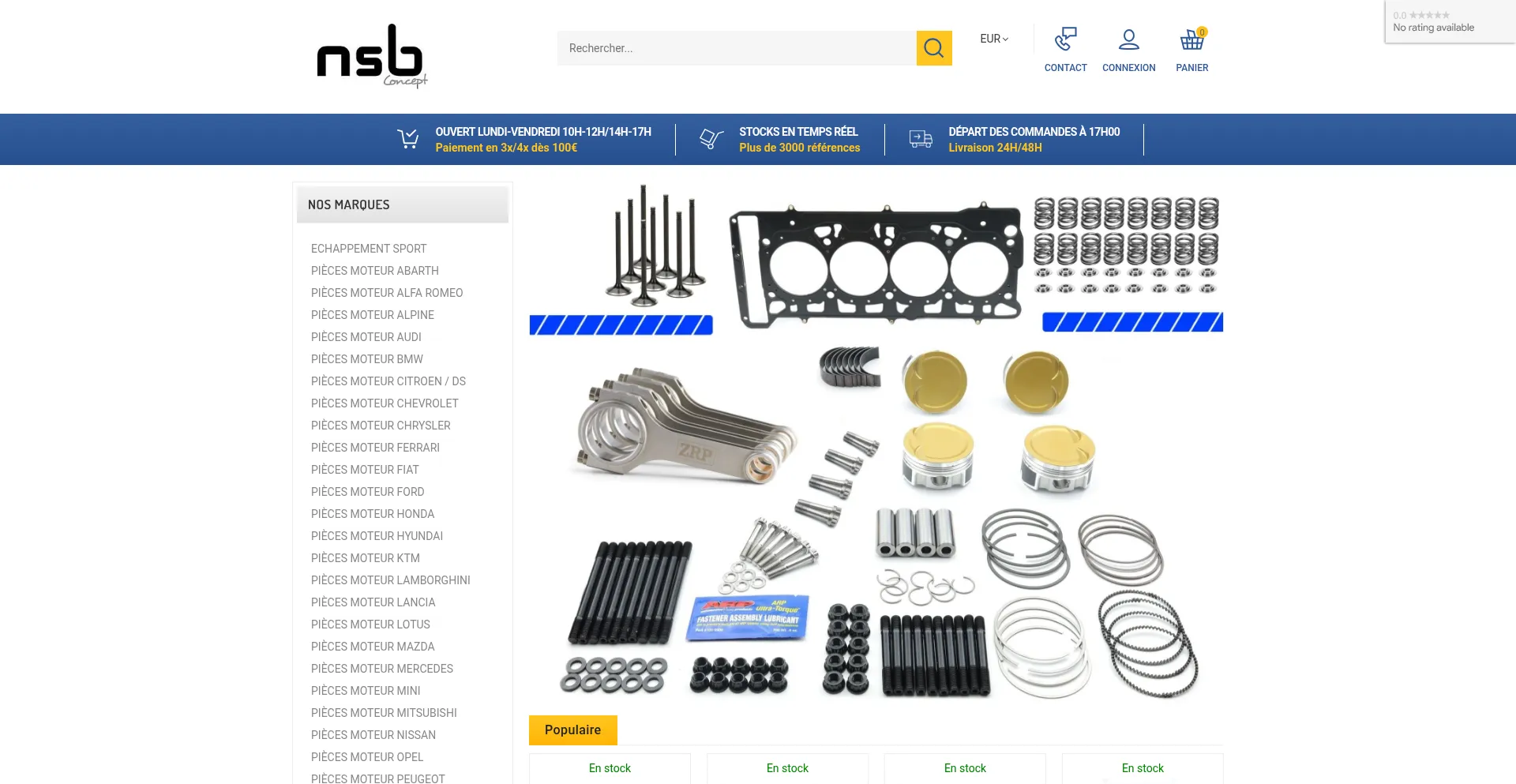 Website screenshot of Nsbconcept.com