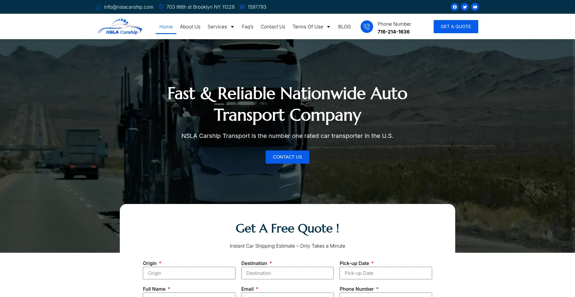 Nslacarship.com Screenshot