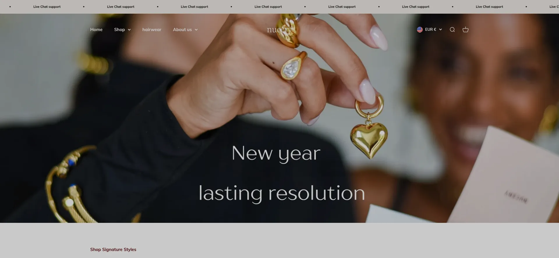 Website screenshot of Nucery.co