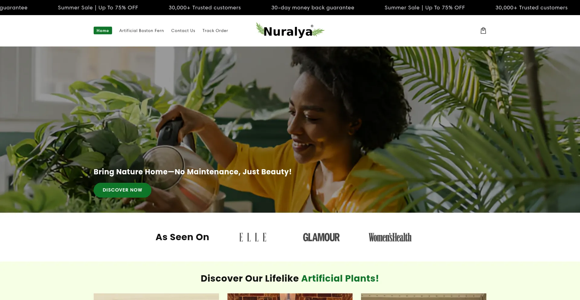 Website screenshot of Nuralya.com