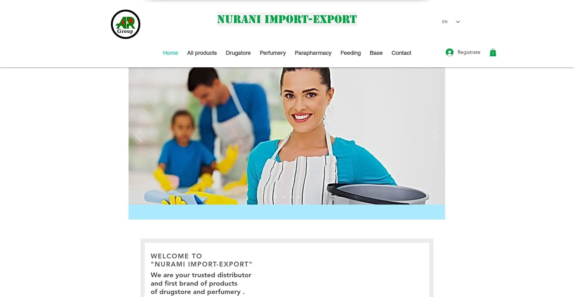 Website screenshot of Nuraniimportexport.com