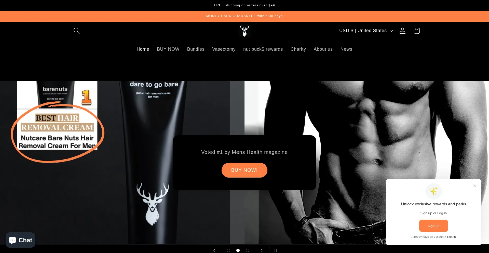 Website screenshot of Nutcare.com.au