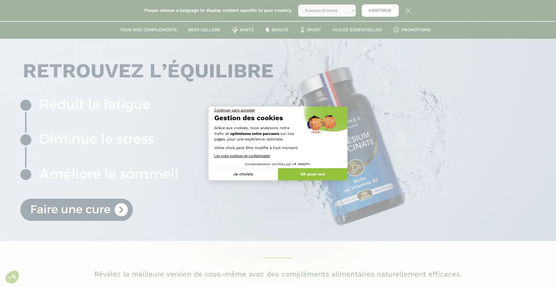 Website screenshot of Nutrimea.com