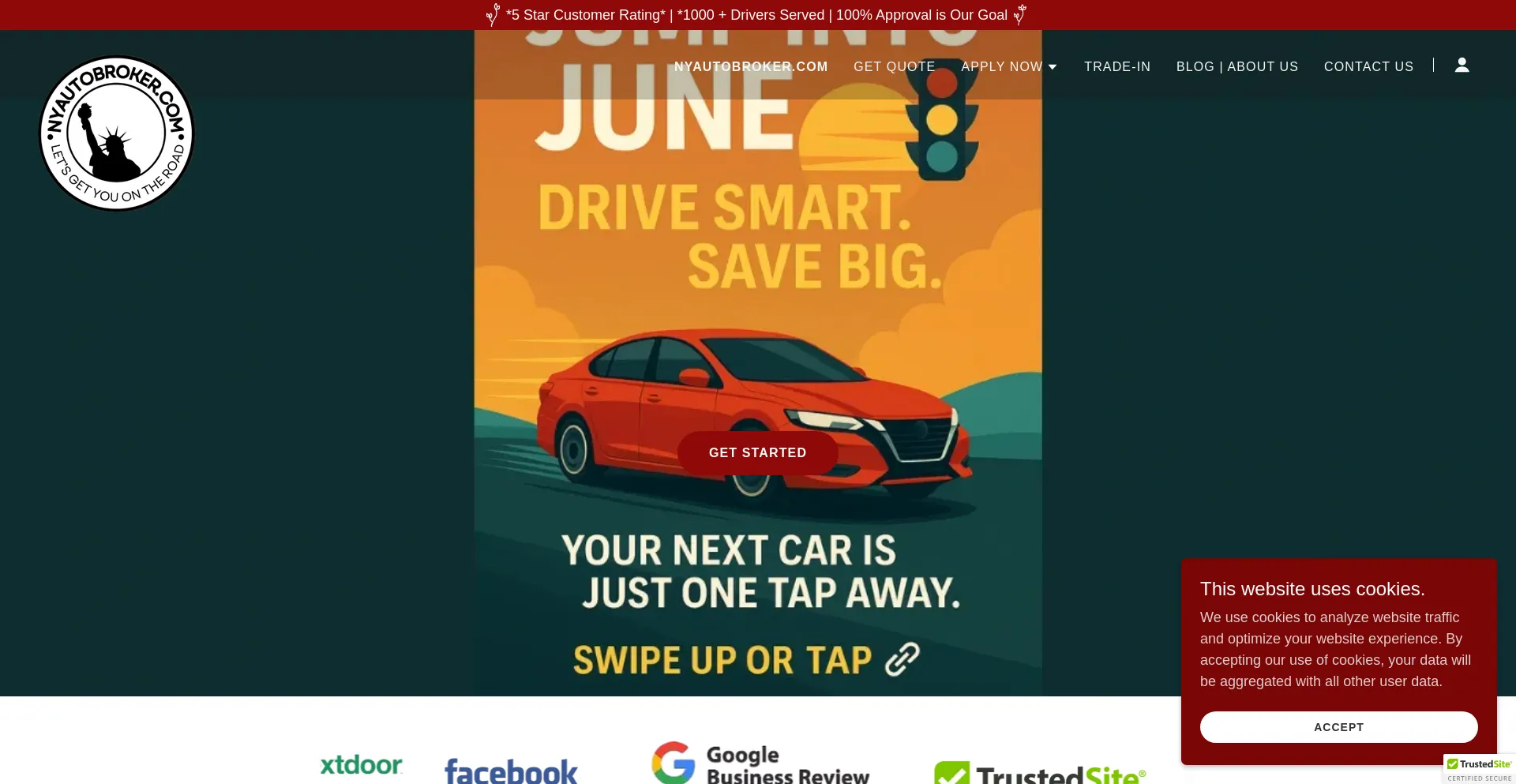 Website screenshot of Nyautobroker.com