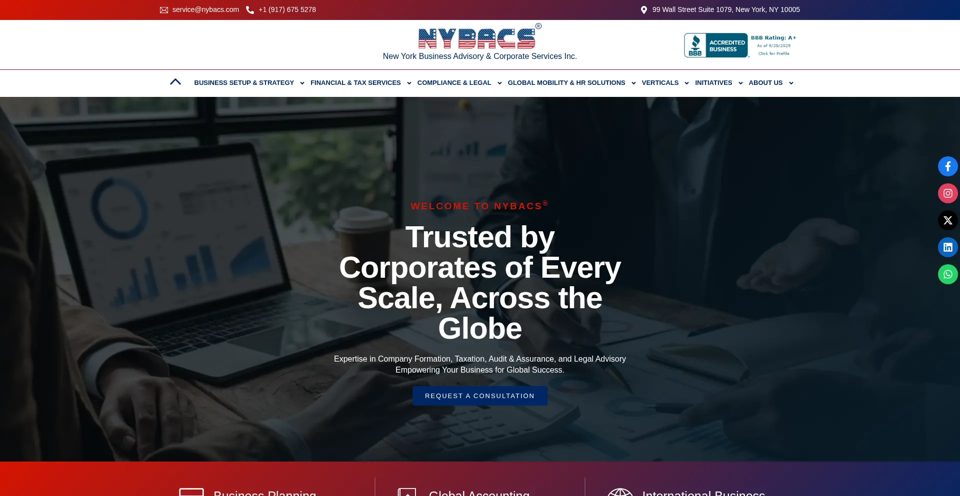 Nybacs.com Screenshot