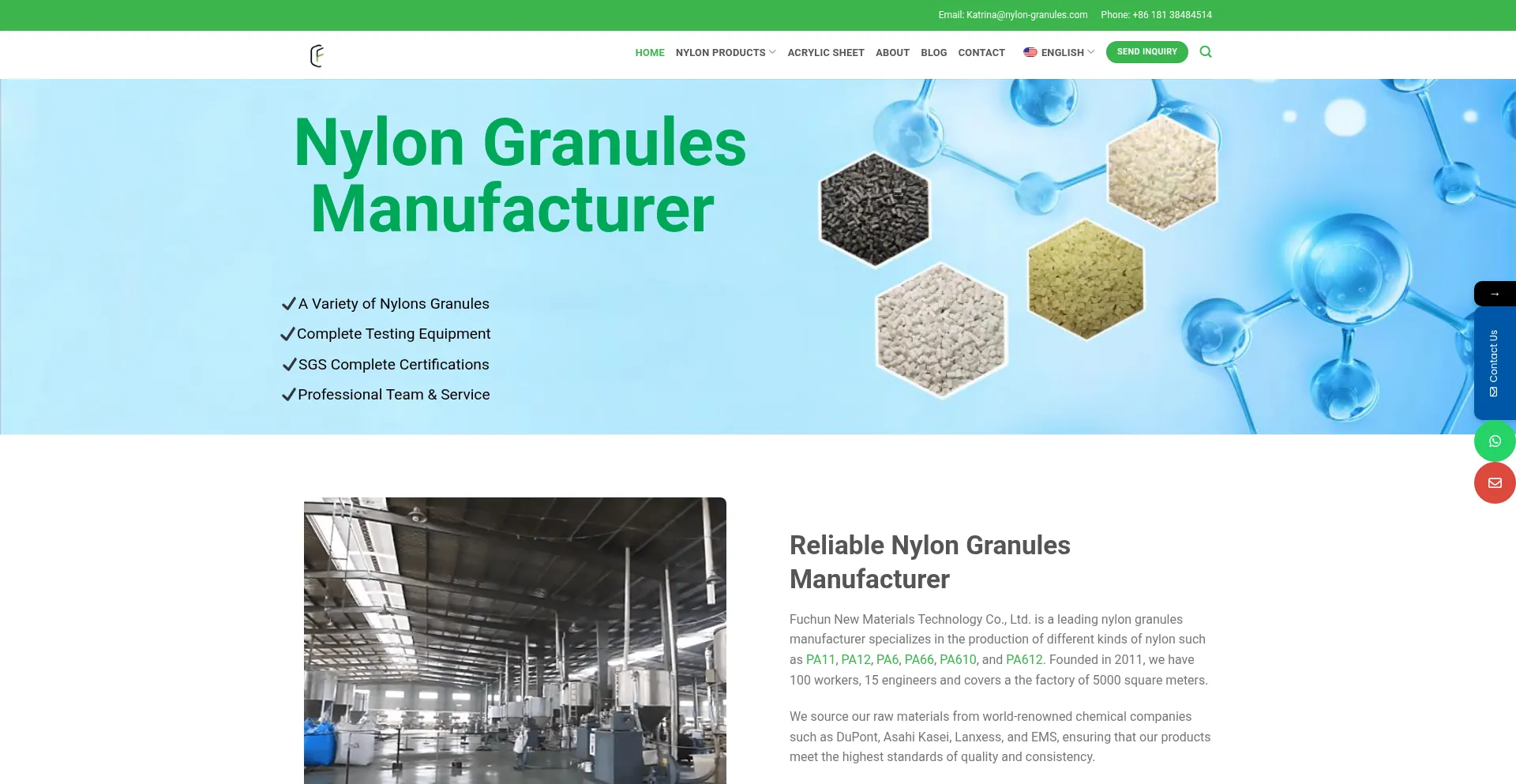 Nylon-granules.com Screenshot