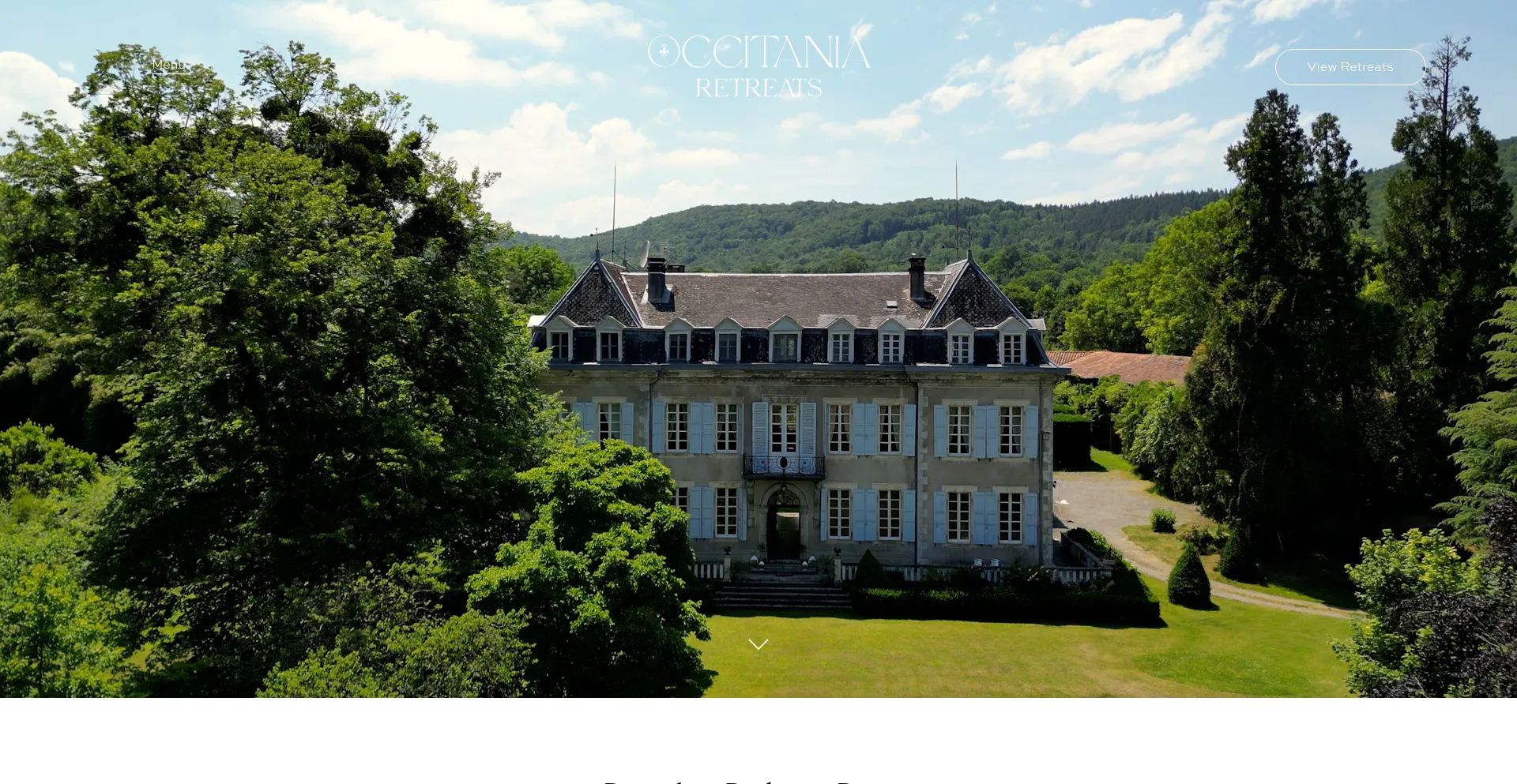 Website screenshot of Occitaniaretreats.com