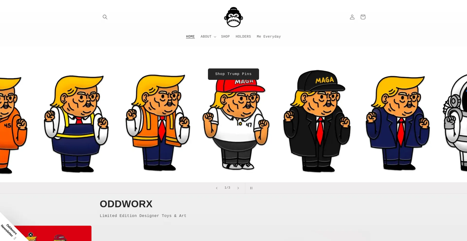 Website screenshot of Oddworx.com