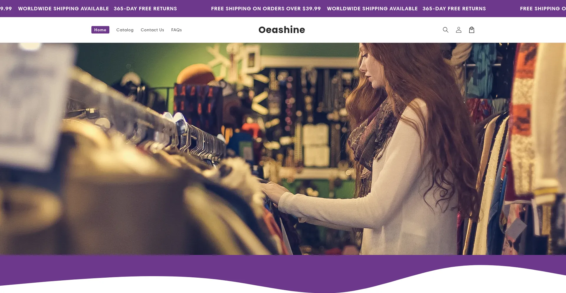 Website screenshot of Oeashine.com