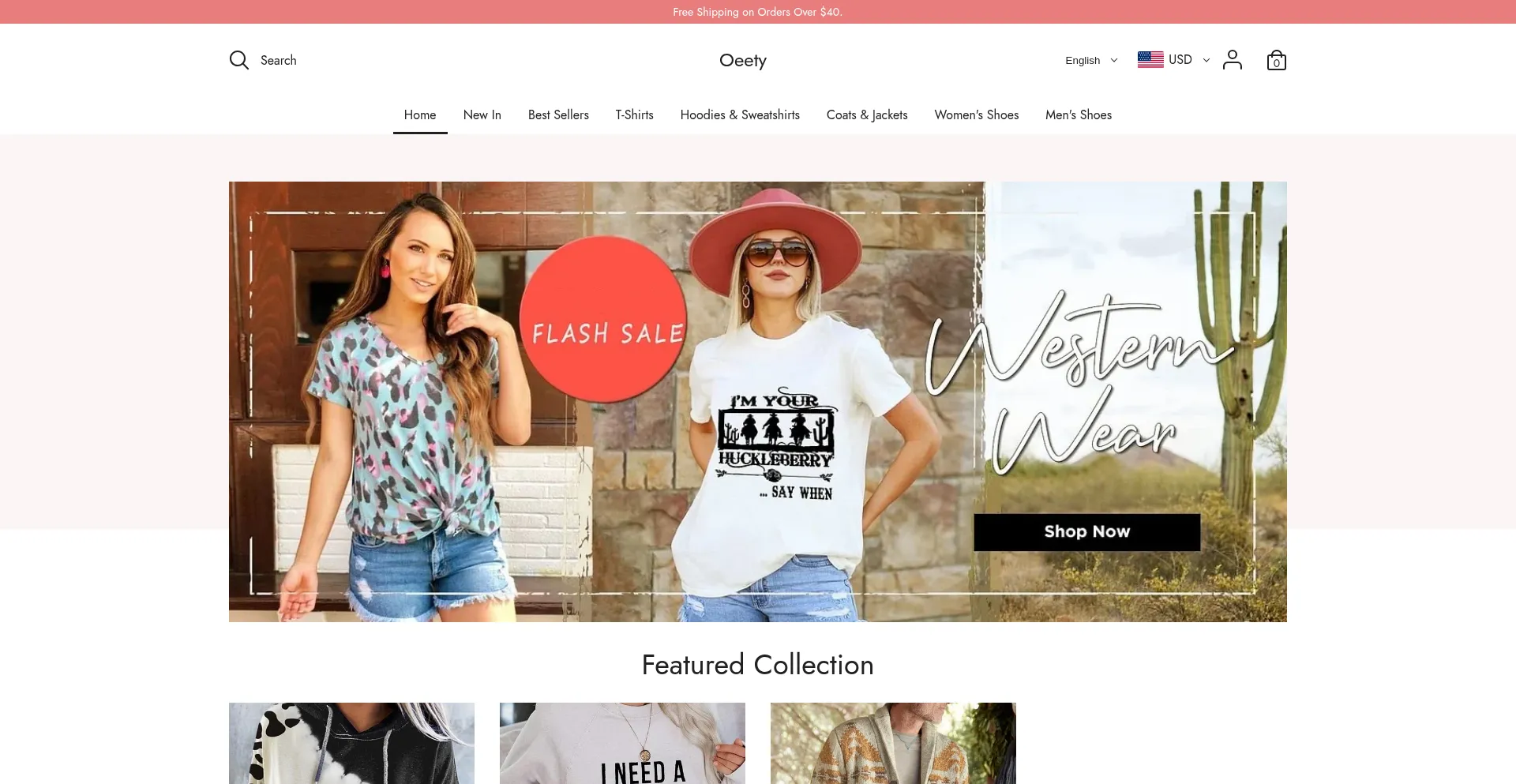 Website screenshot of Oeety.com