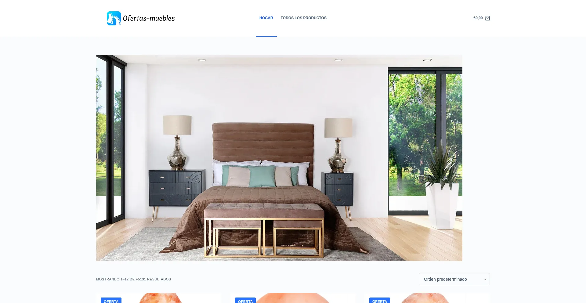 Website screenshot of Ofertas-muebles.com