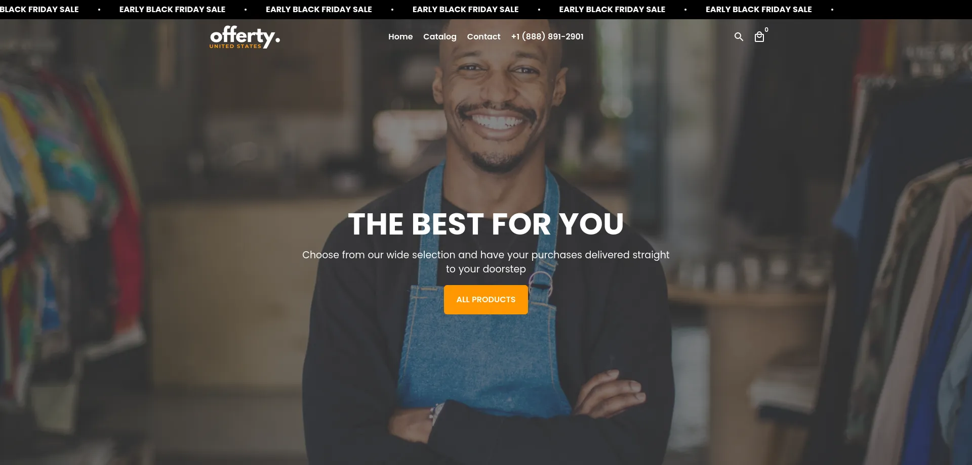 Website screenshot of Offertyshop.com