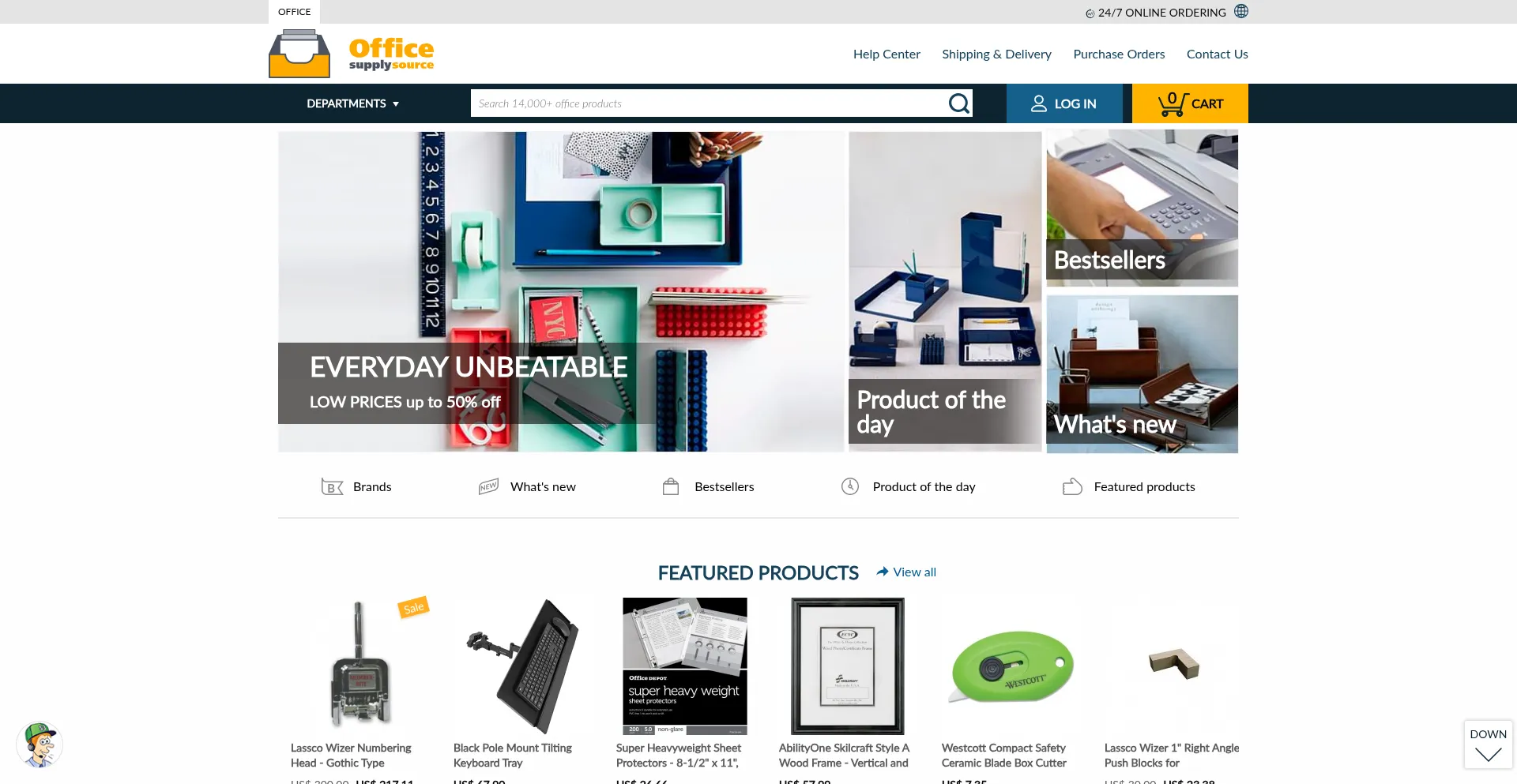 Website screenshot of Officesupplysource.com