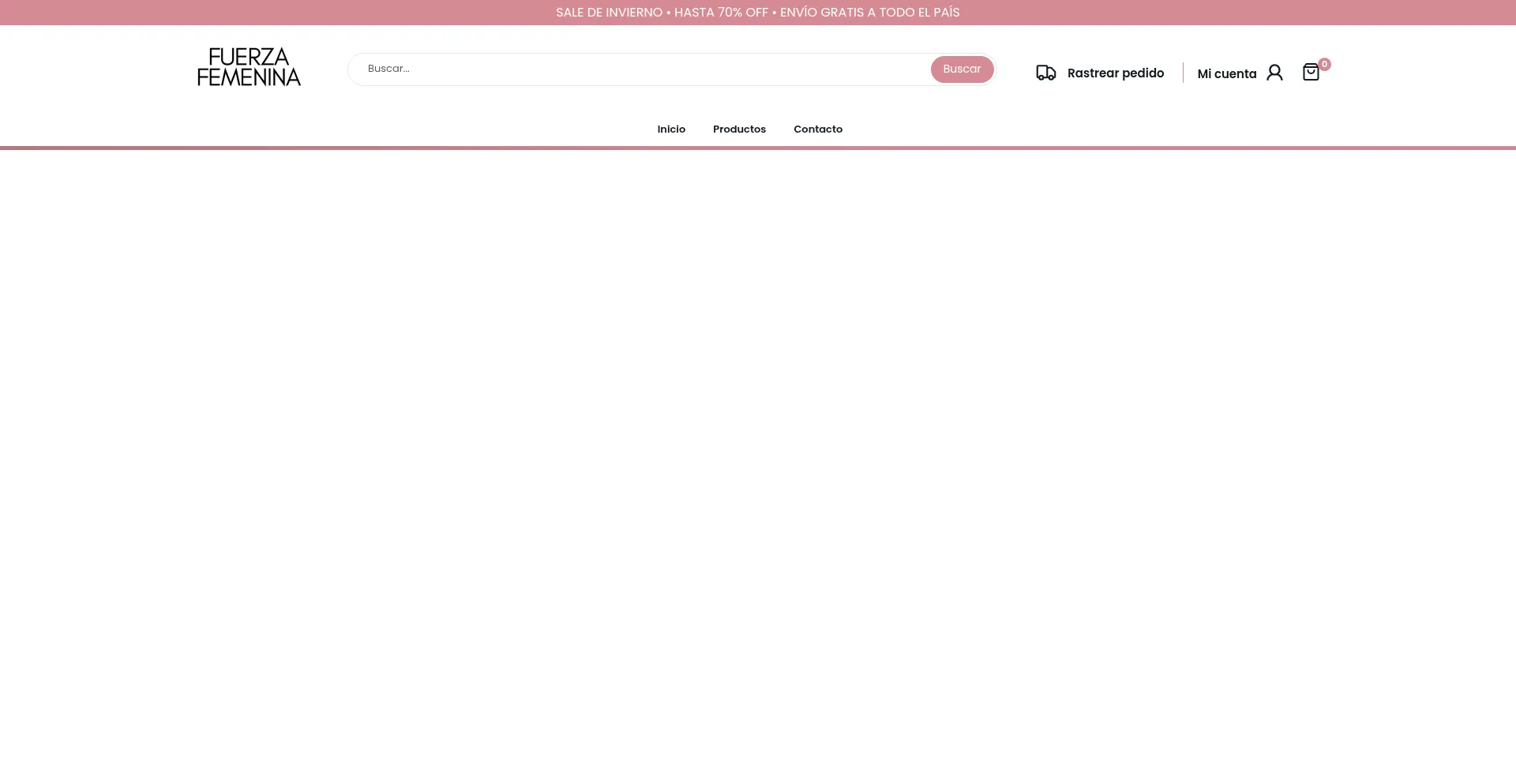 Website screenshot of Oficialfuerzafemenina.com