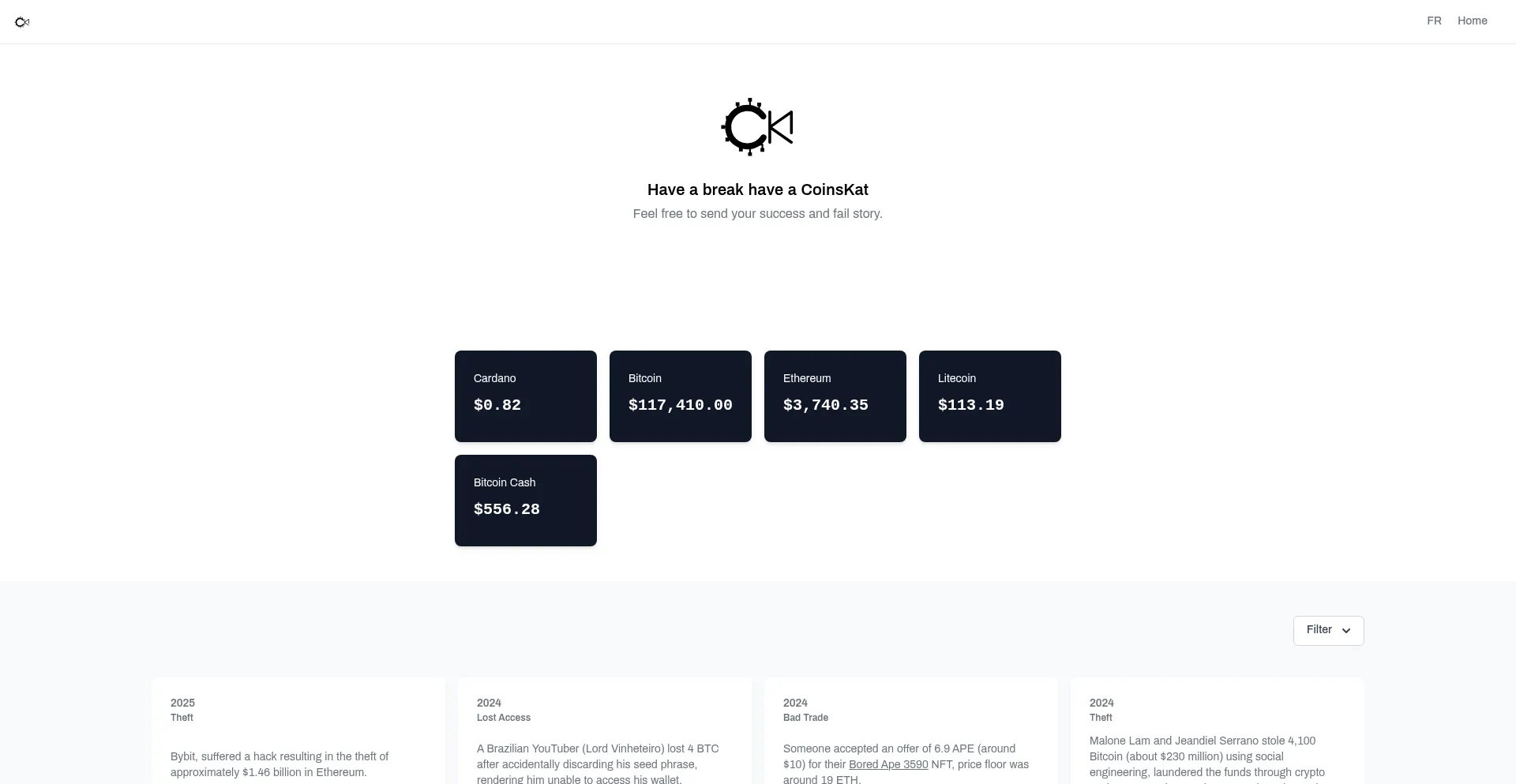 Website screenshot of Ohmycoins.xyz