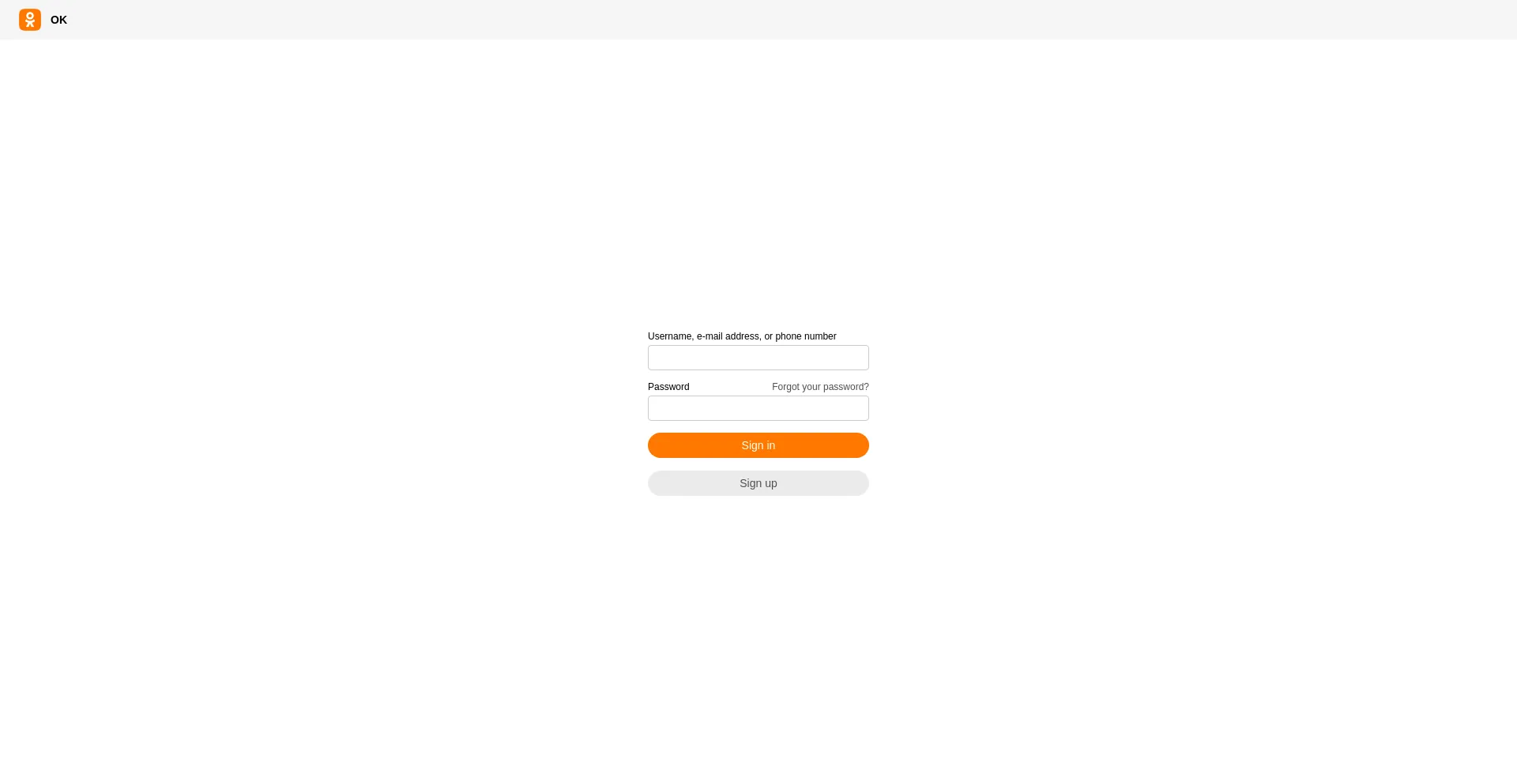 Website screenshot of Ok.me