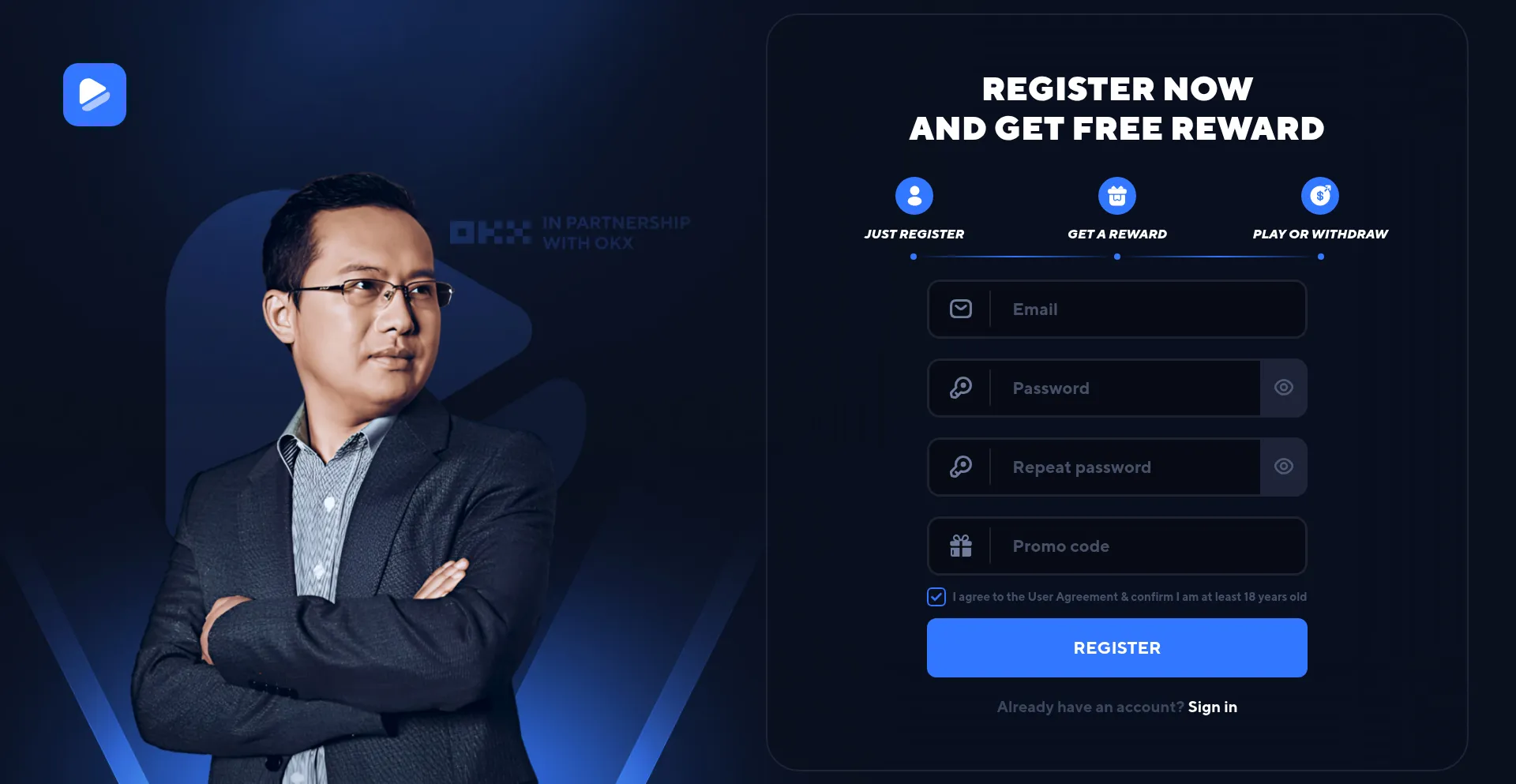 Website screenshot of Okx-online.xyz