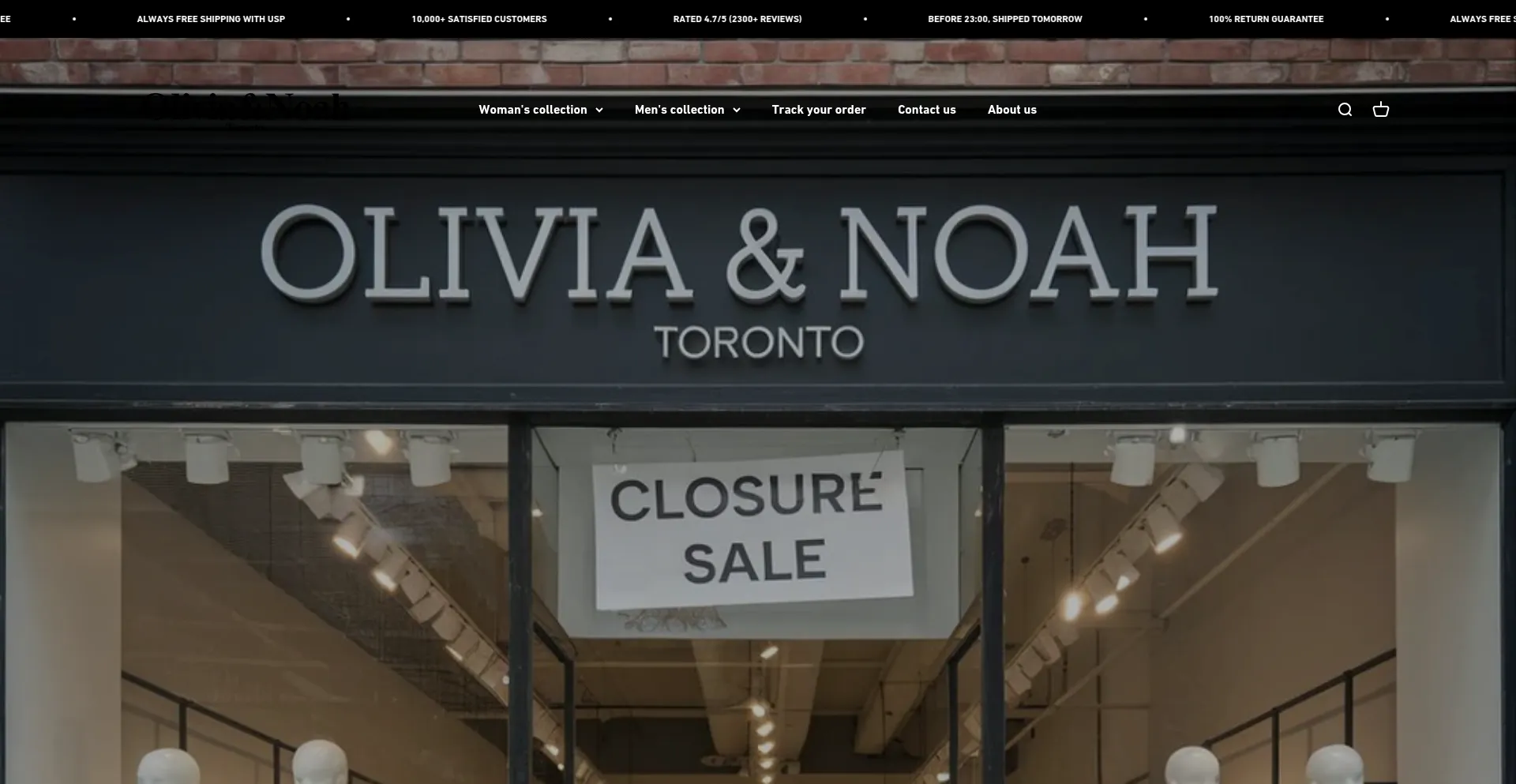 Website screenshot of Oliviaandnoah-toronto.com