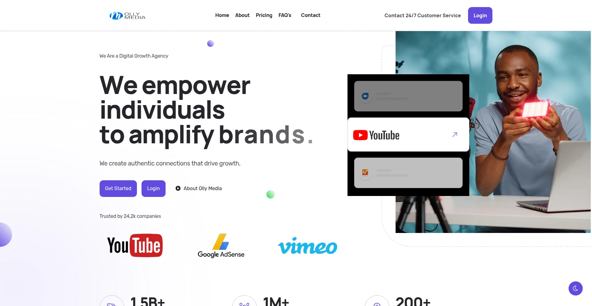 Website screenshot of Ollymedia.com