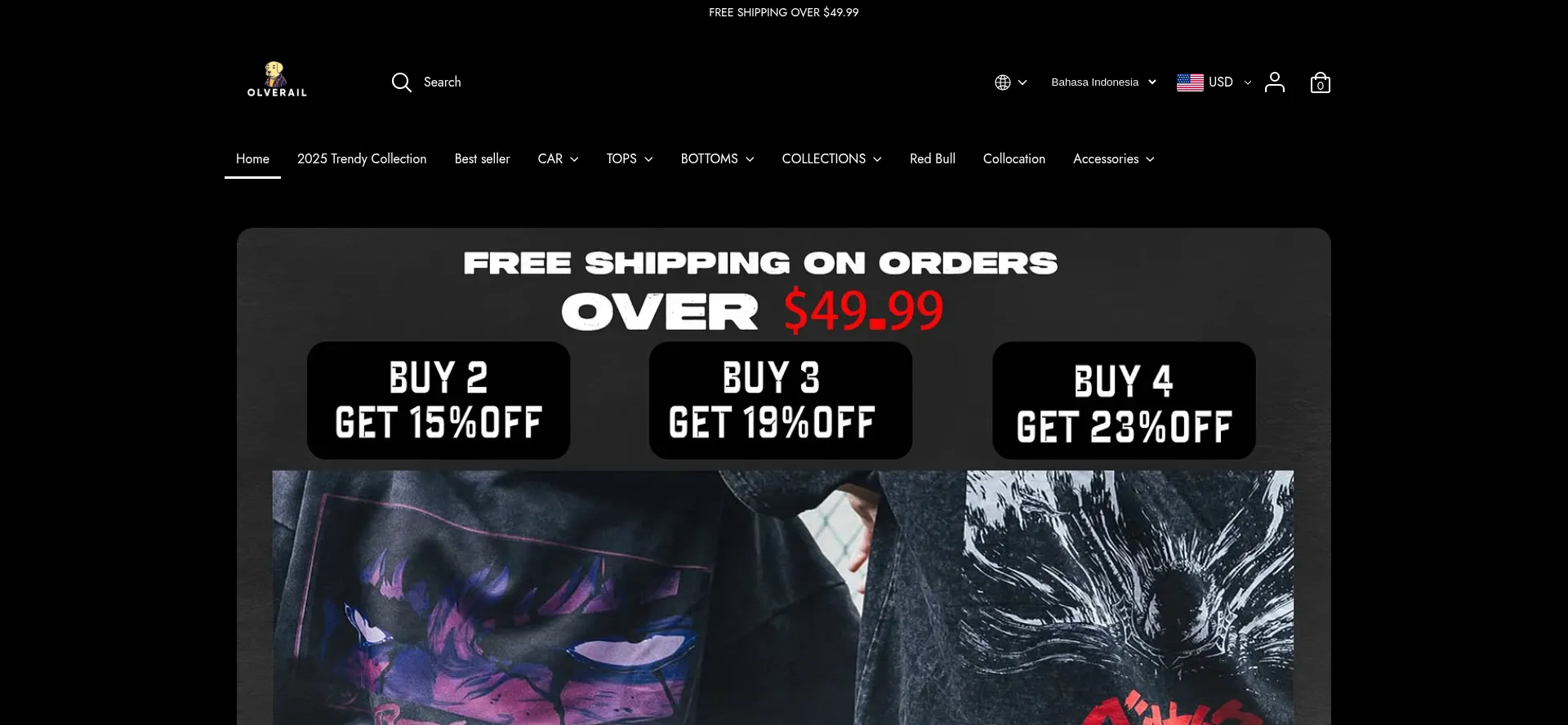 Website screenshot of Olverail.com