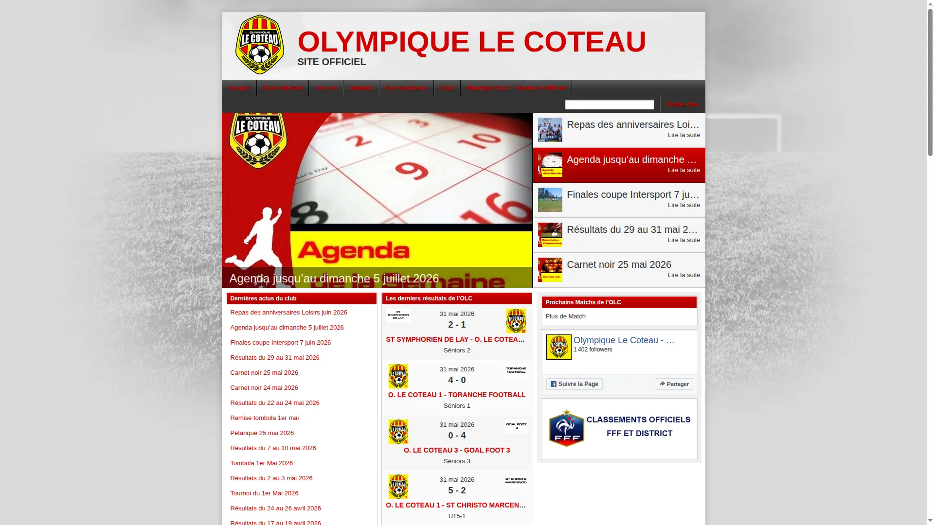 Olympiquelecoteau.com