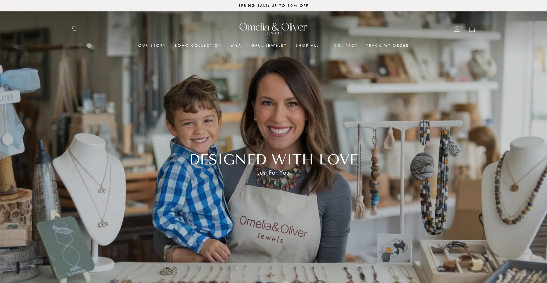 Website screenshot of Omeliaoliverjewels.com