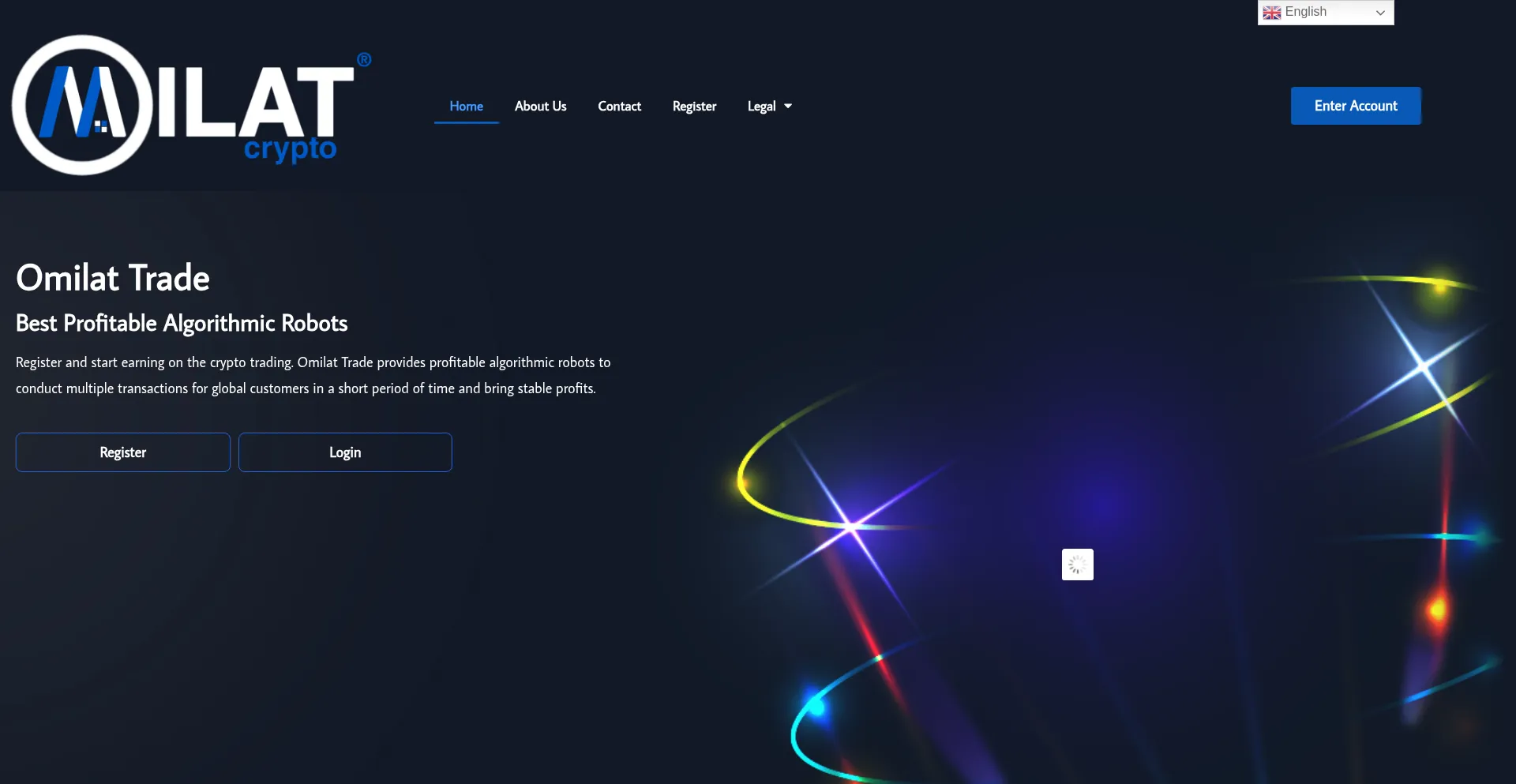 Website screenshot of Omilat.com