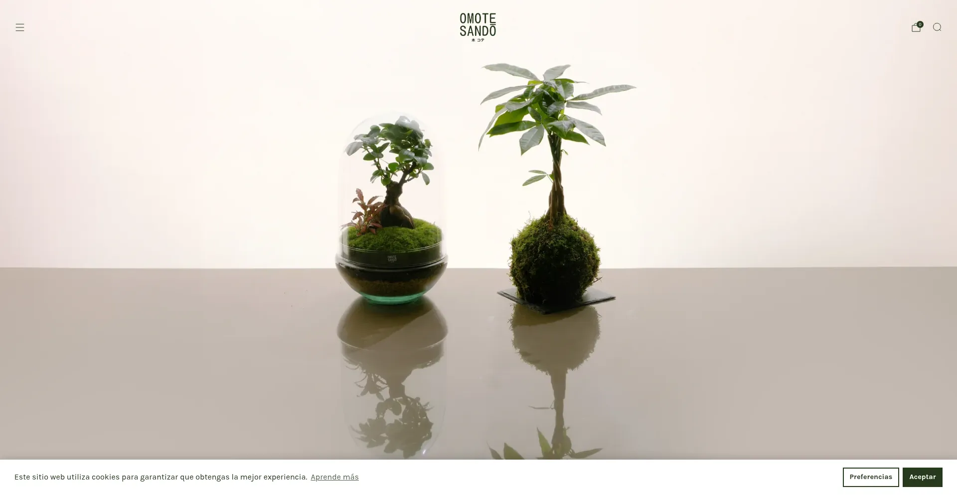 Website screenshot of Omotesandoplants.com
