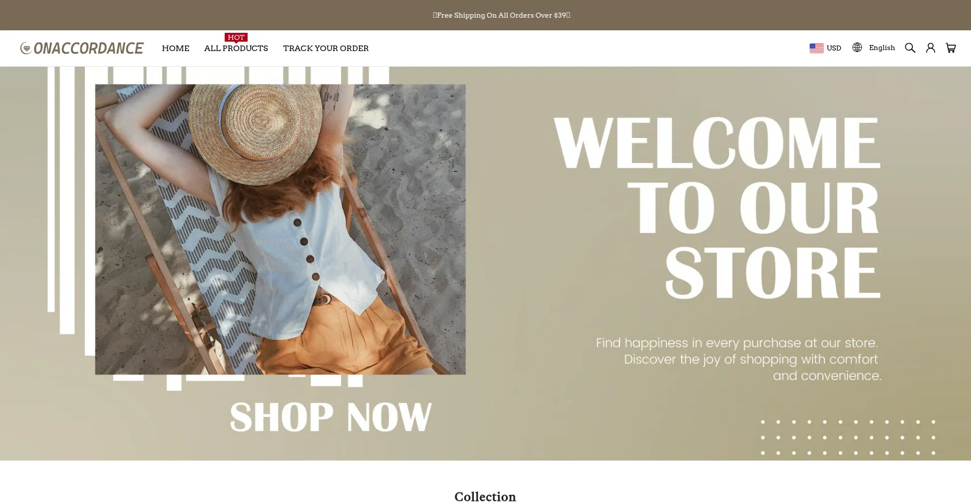 Website screenshot of Onaccordance.com