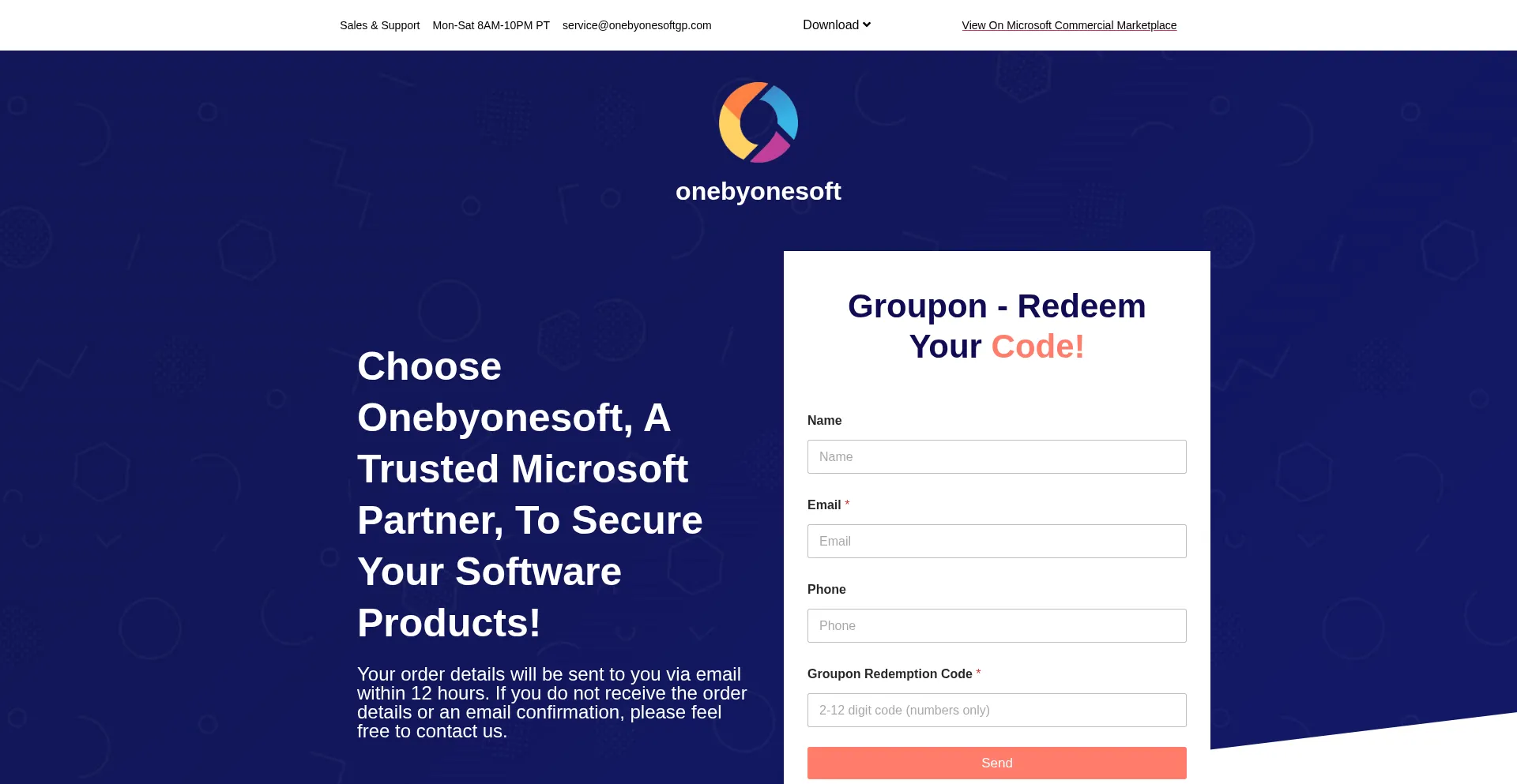 Website screenshot of Onebyonesoftgp.com