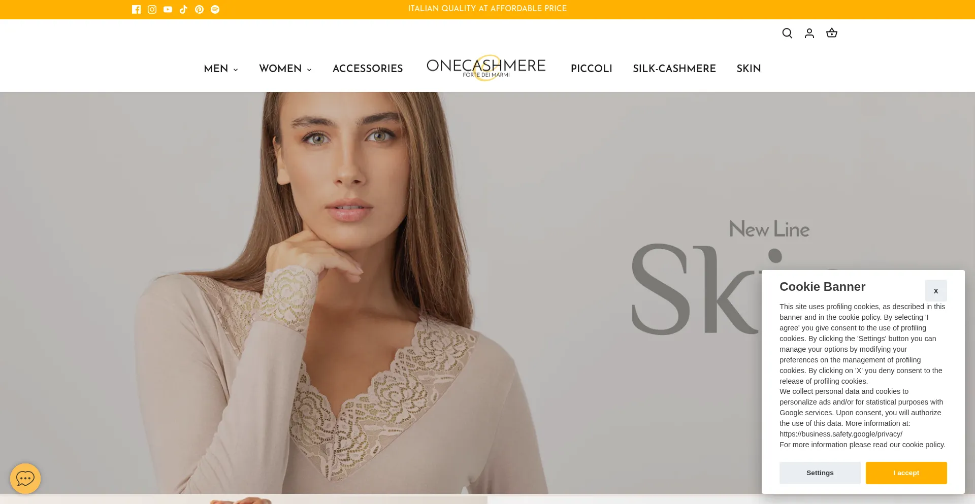Onecashmere.com Screenshot