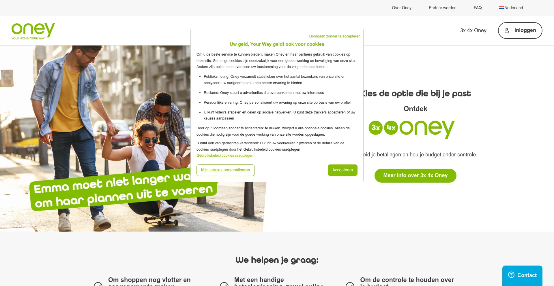 Oney.nl Screenshot