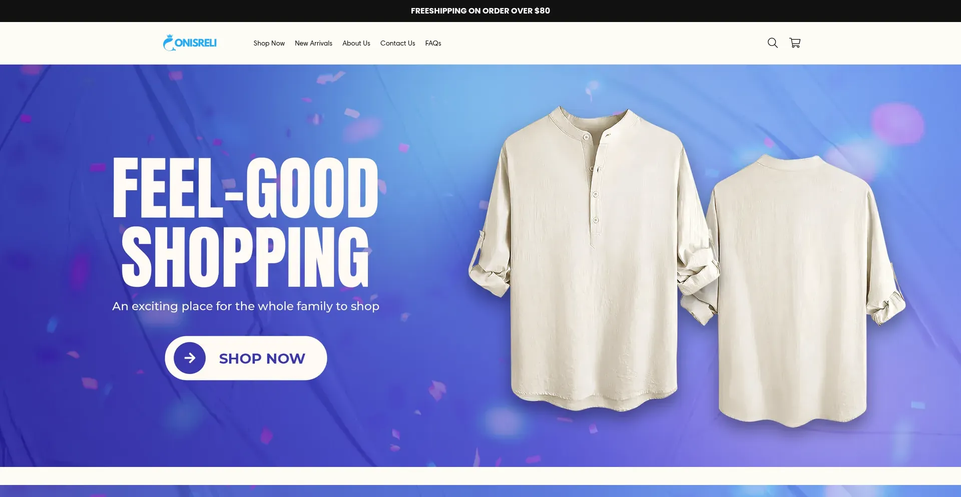 Website screenshot of Onisreli.com